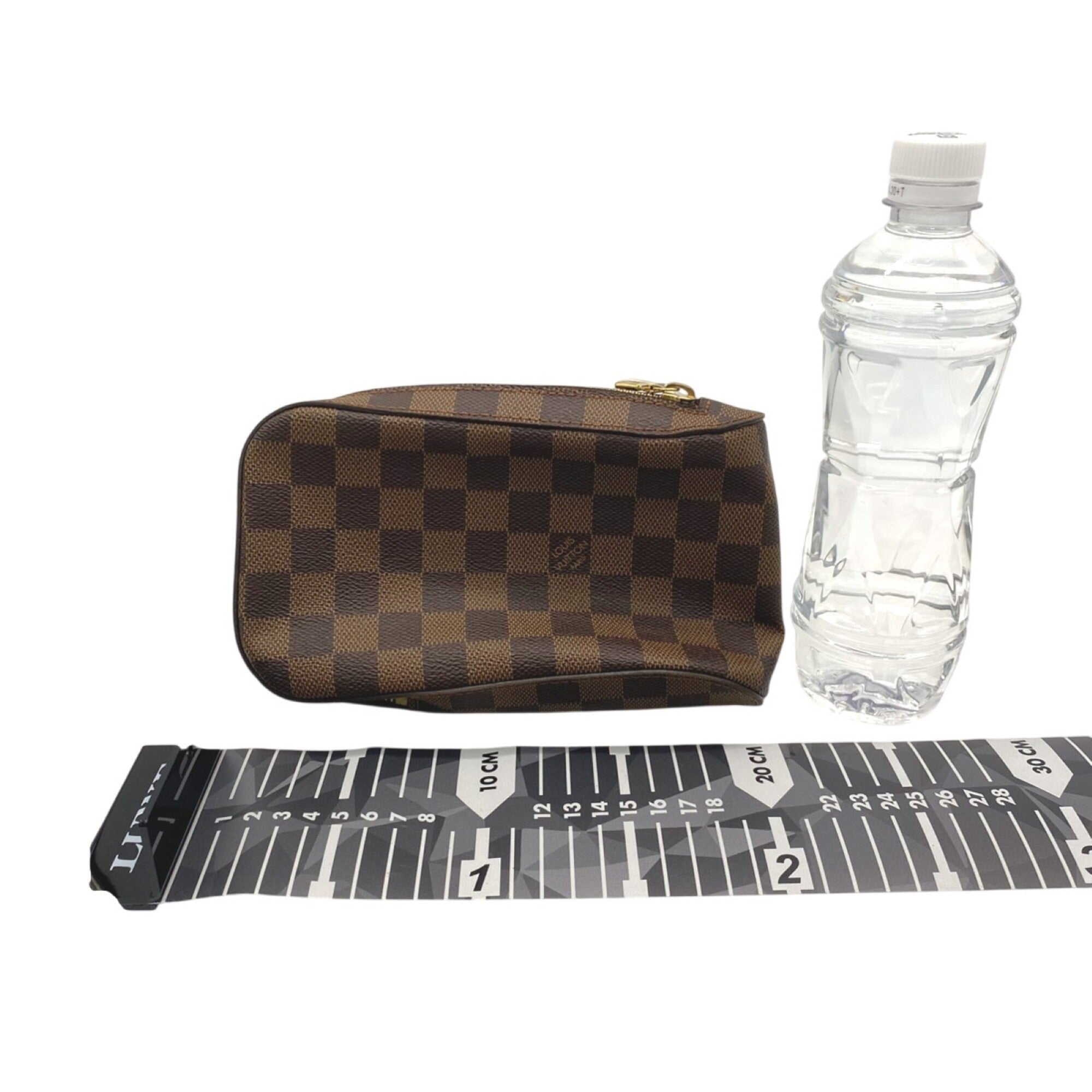Louis Vuitton Damier Beige Brown Coated Canvas Leather Shoulder Bag (Pre-Owned)