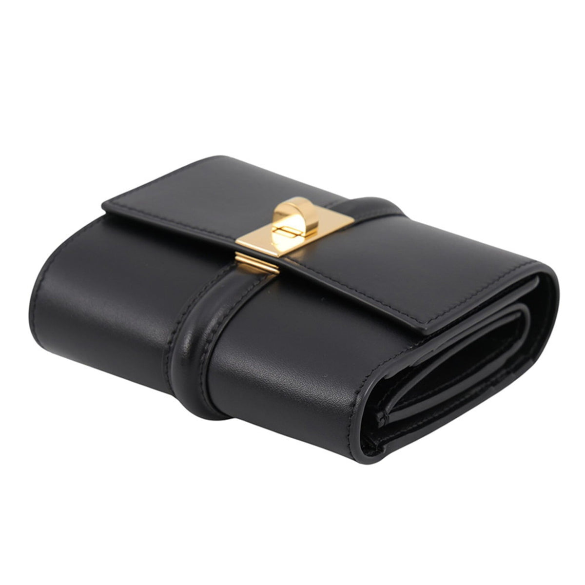 Celine Black Leather Wallet (Tri-Fold) (Pre-Owned)