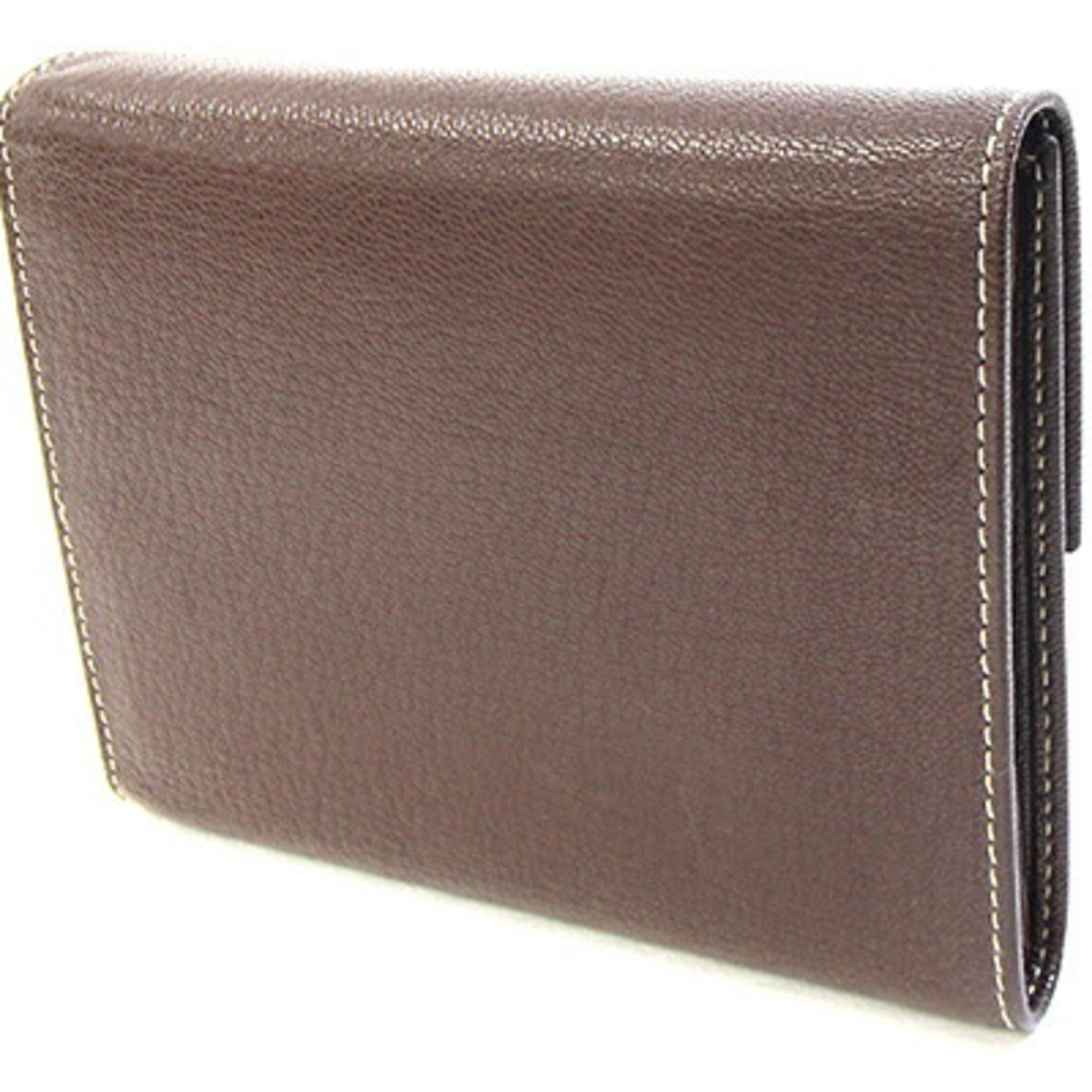 Prada Cacao Dark Brown Leather Wallet (Tri-Fold) (Pre-Owned)