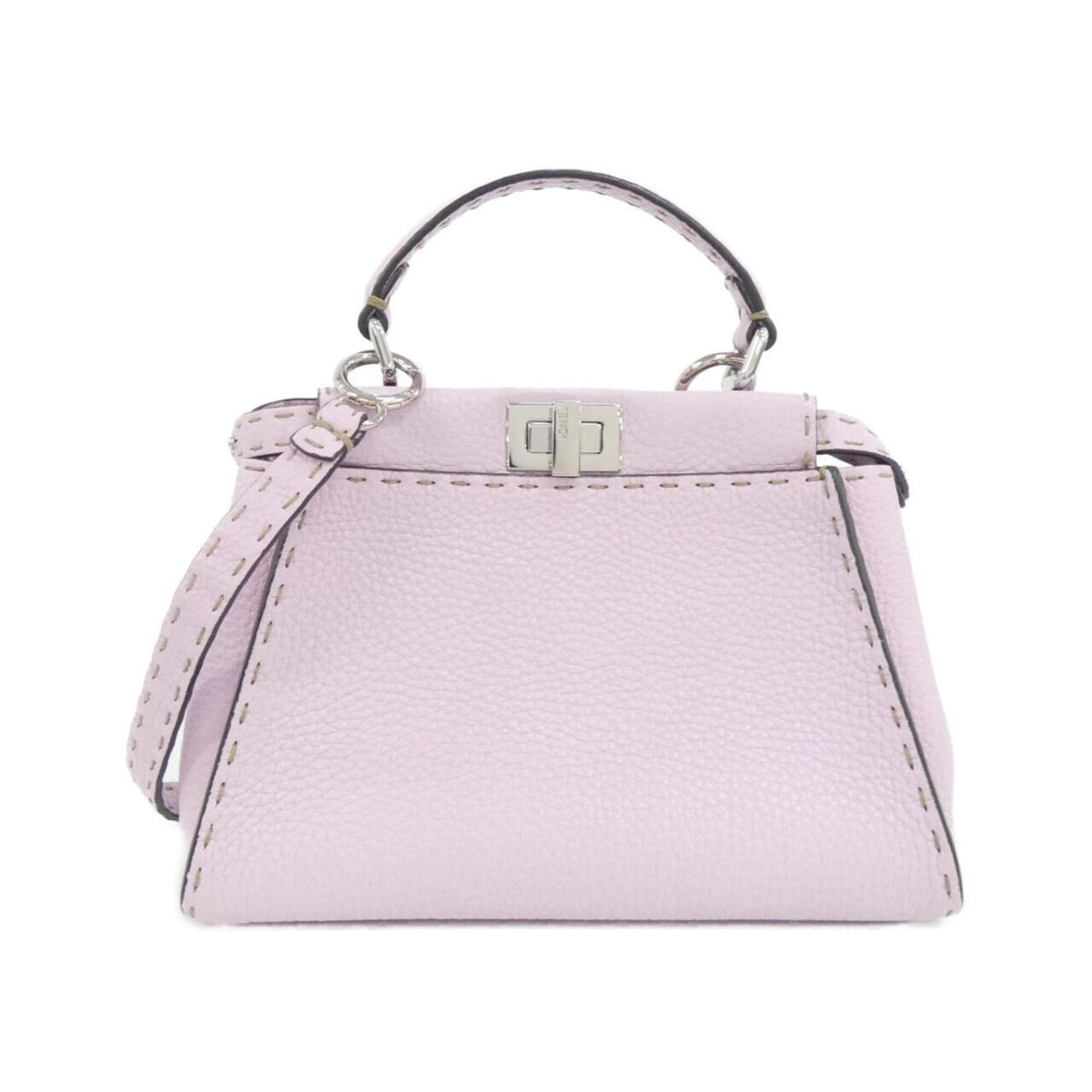 Fendi Selleria Pink Leather Handbag (Pre-Owned)