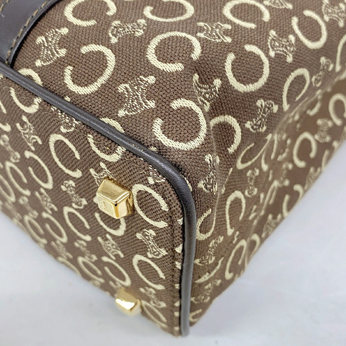 Celine Brown Canvas Handbag (Pre-Owned)