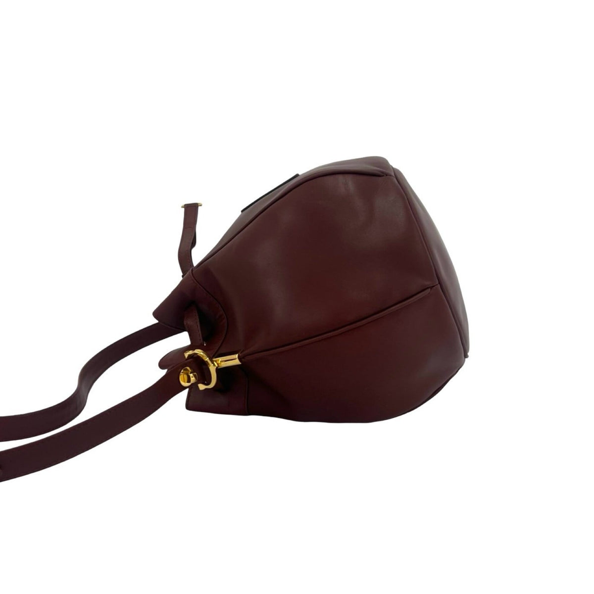 Cartier Wine Red Leather Shoulder Bag (Pre-Owned)
