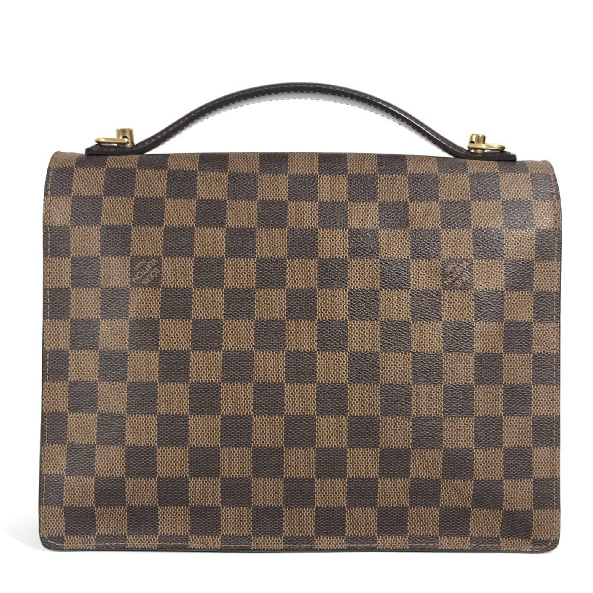 Louis Vuitton Brown Ebene Damier Canvas Handbag Shoulder Bag (Pre-Owned)