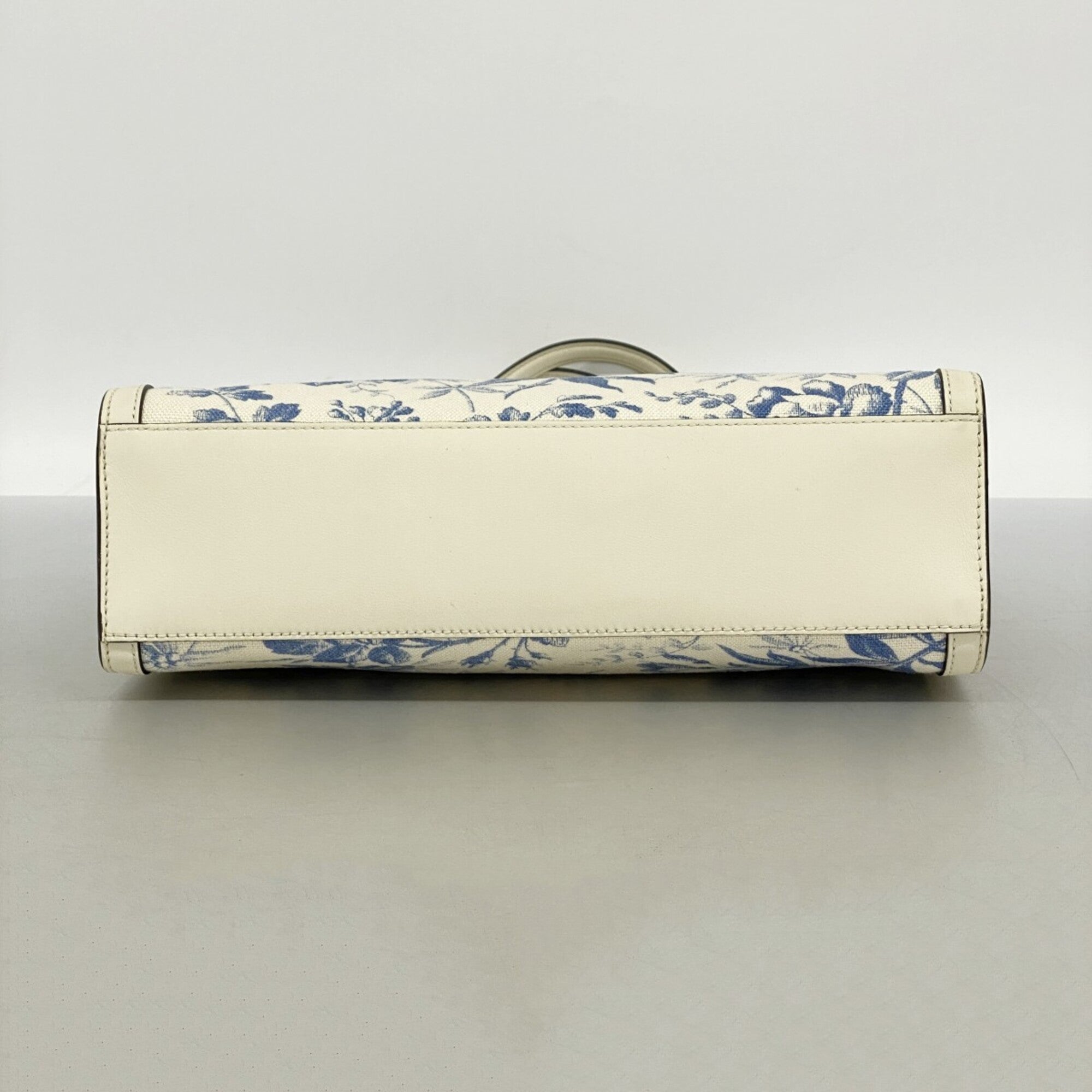 Gucci Blue White Canvas Tote Bag (Pre-Owned)