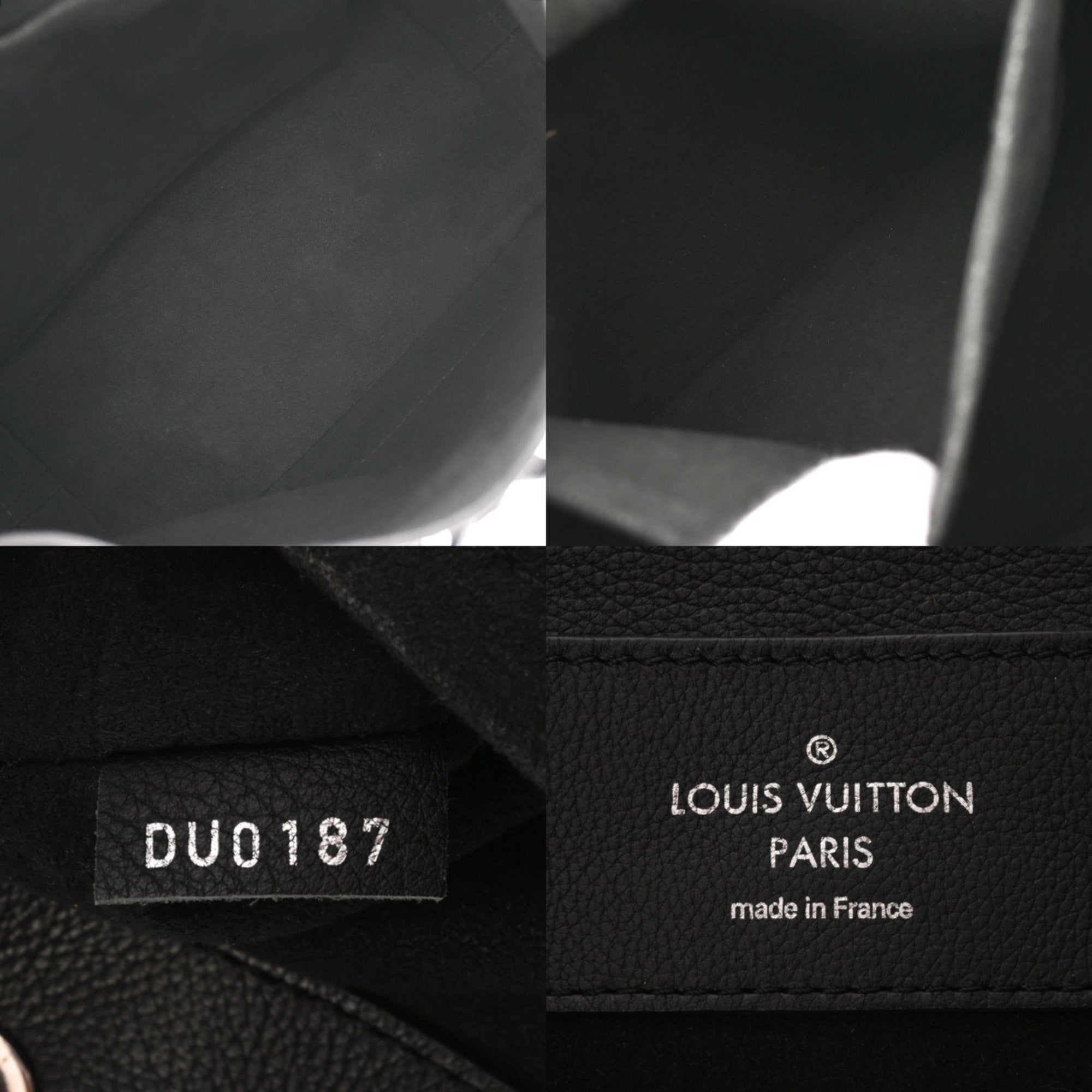 Louis Vuitton Noir Leather Backpack (Pre-Owned)