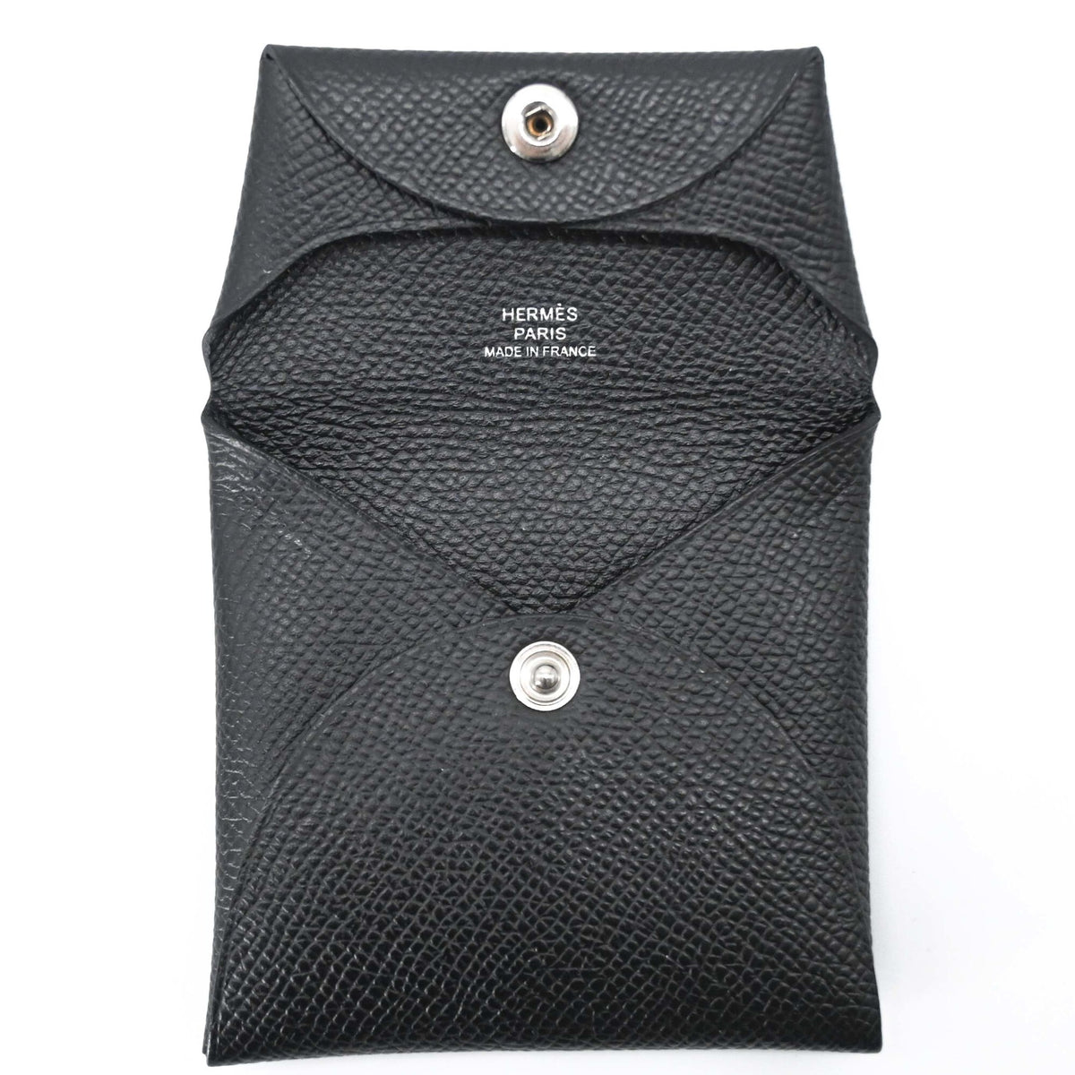 Hermes Black Epsom Leather Coin Purse/Coin Case (Pre-Owned)