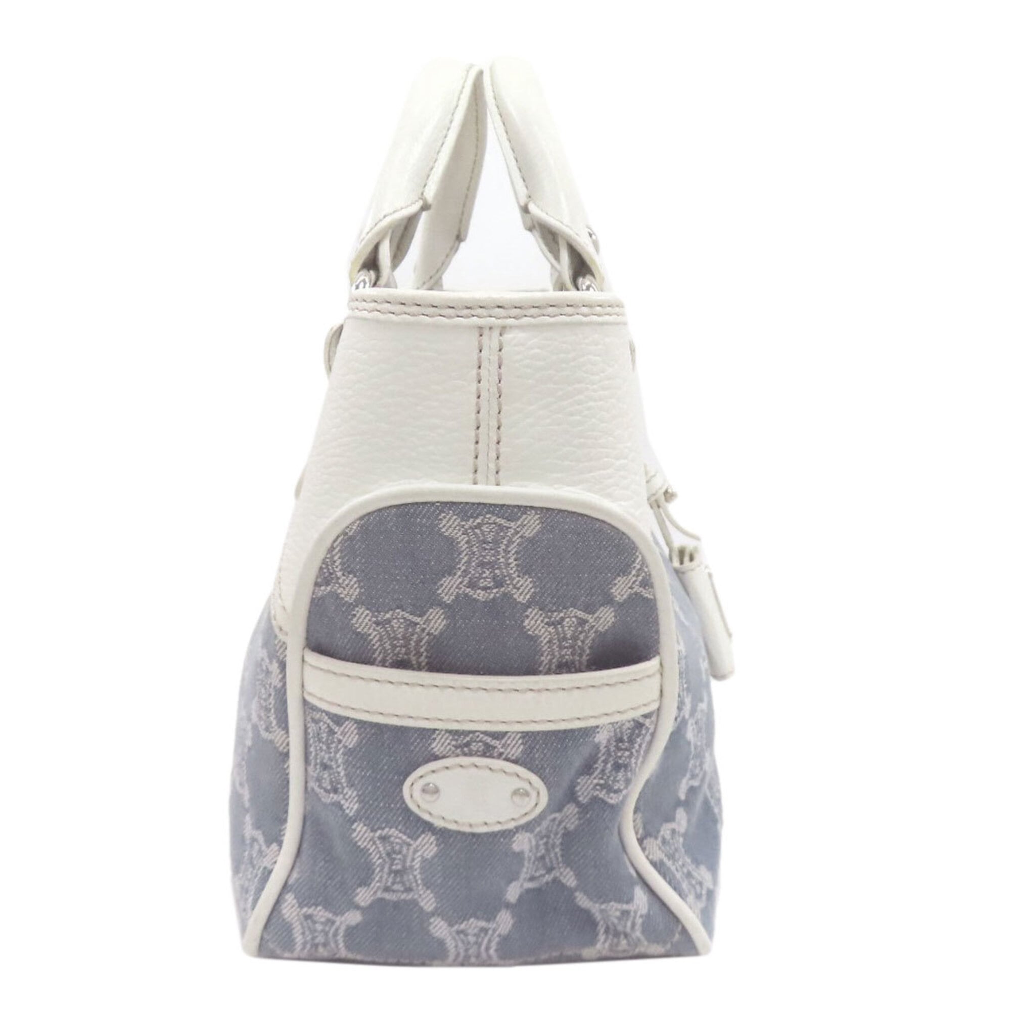 Celine Light Blue White Denim Leather Handbag (Pre-Owned)