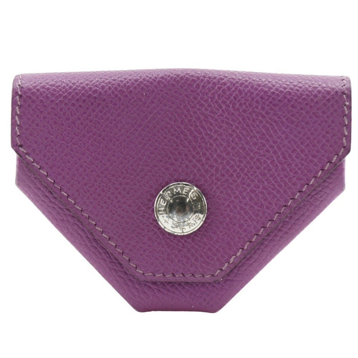 Hermes Purple Epsom Leather Coin Purse/Coin Case (Pre-Owned)