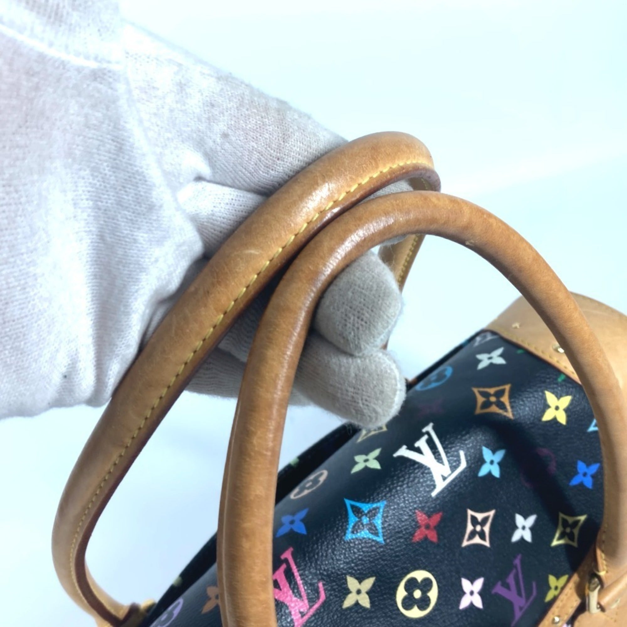 Louis Vuitton Black Multi-Color Noir Monogram Multicolore Canvas Handbag Shoulder Bag Tote Bag (Pre-Owned)