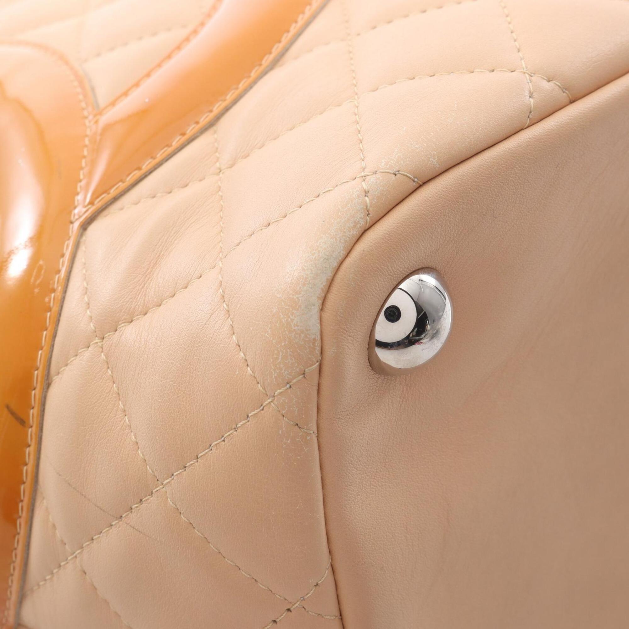 Chanel Beige Yellow Leather Handbag Tote Bag (Pre-Owned)