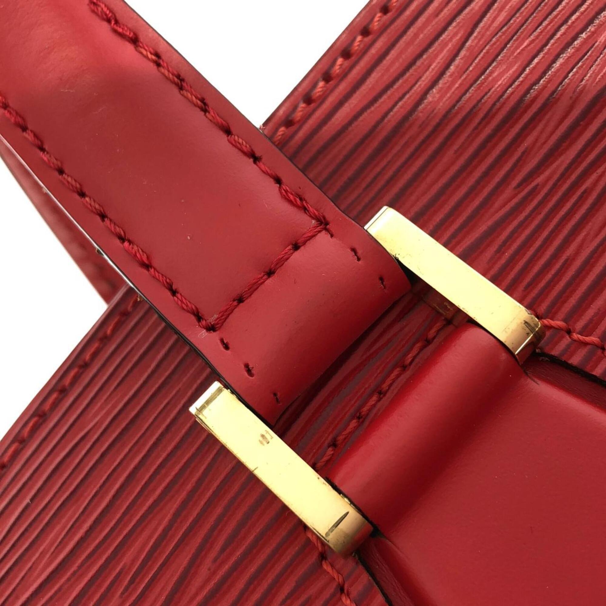 Louis Vuitton Red Color Leather Shoulder Bag (Pre-Owned)