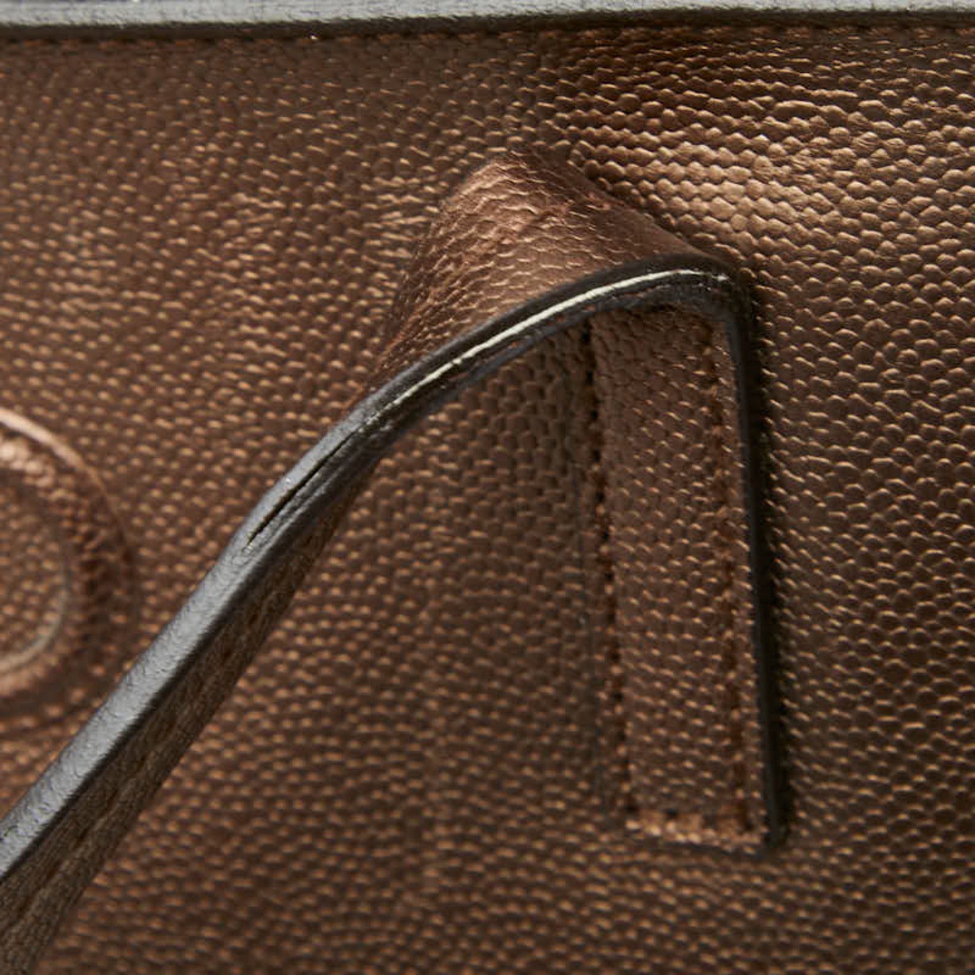Salvatore Ferragamo Bronze Brown Leather Shoulder Bag Tote Bag (Pre-Owned)