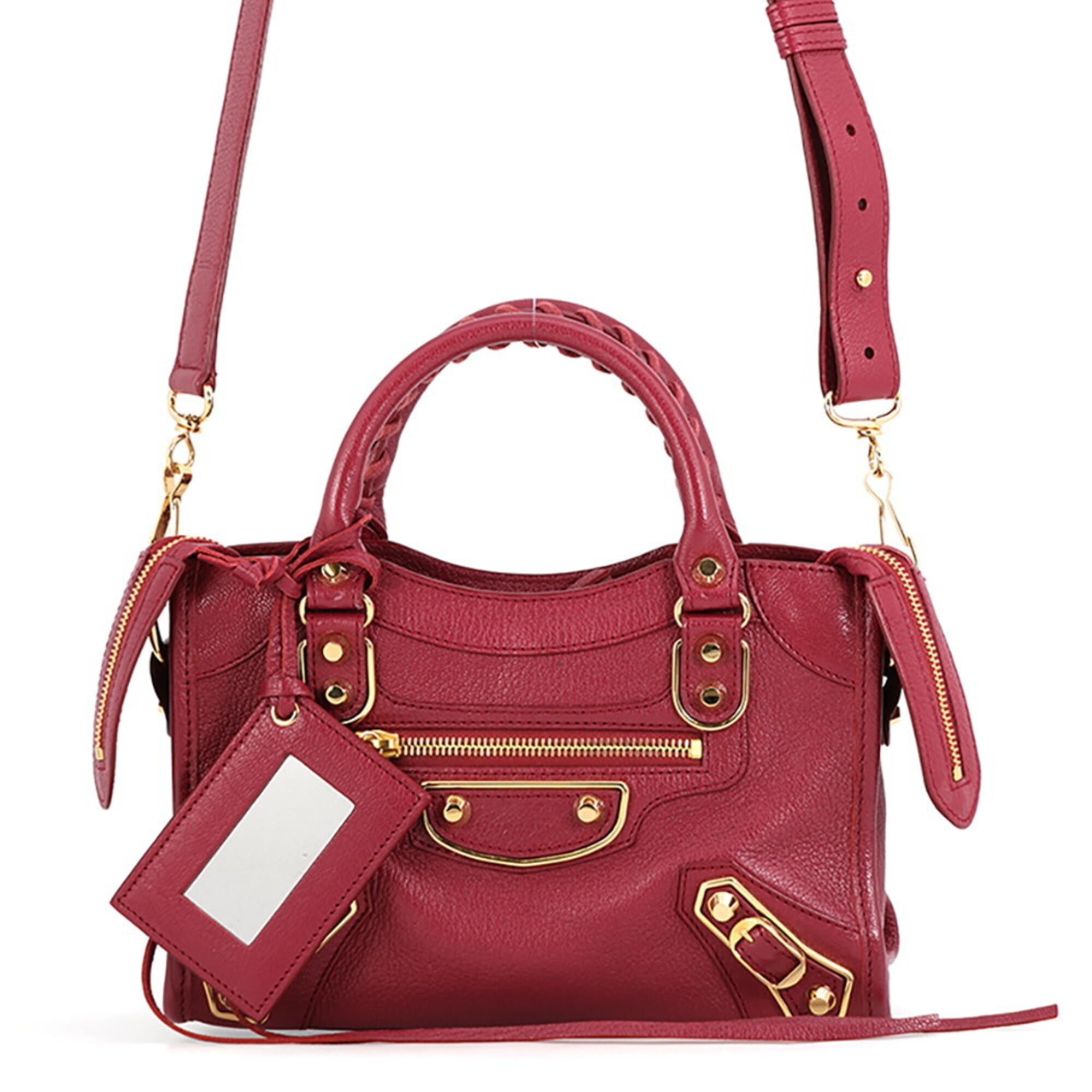 Balenciaga Wine Leather Handbag (Pre-Owned)