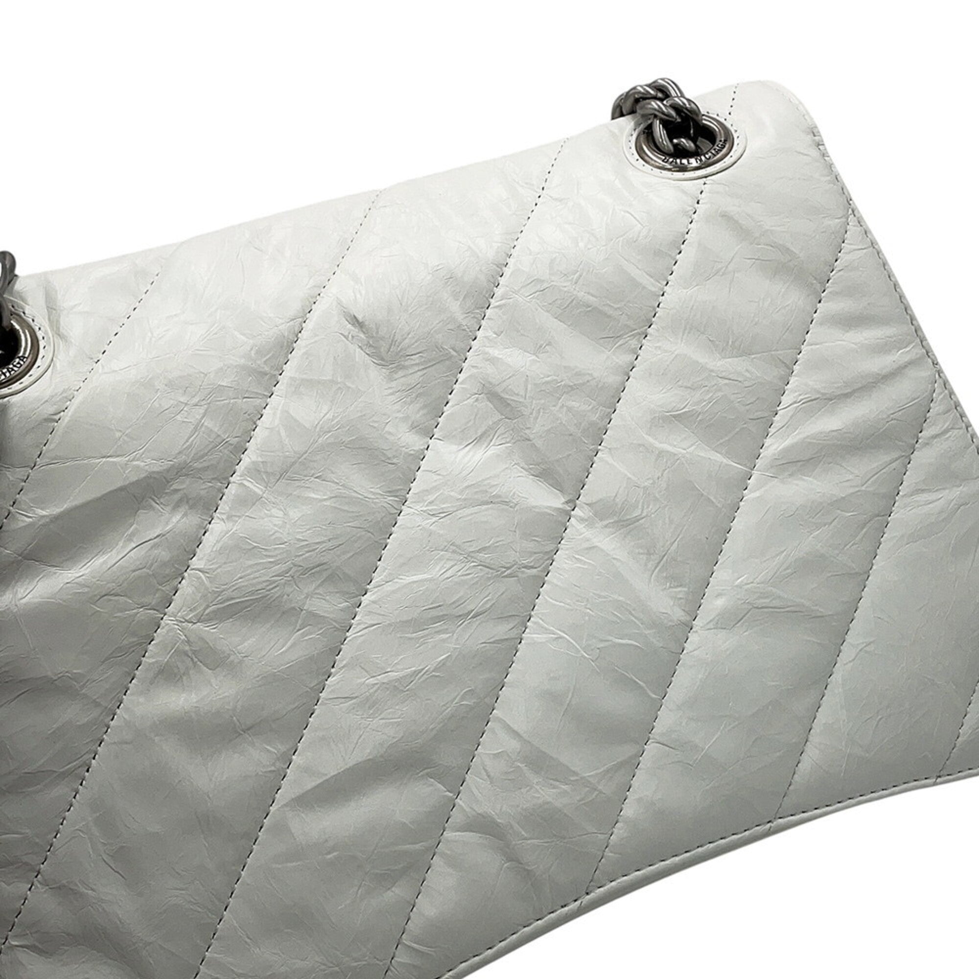 Balenciaga White Leather Handbag Shoulder Bag (Pre-Owned)