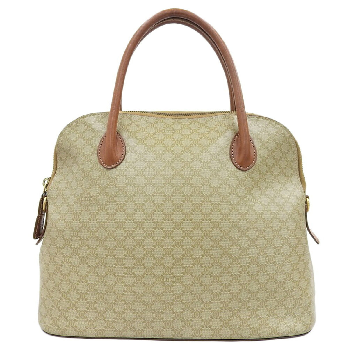 Celine Beige Brown Pvc Leather Handbag (Pre-Owned)