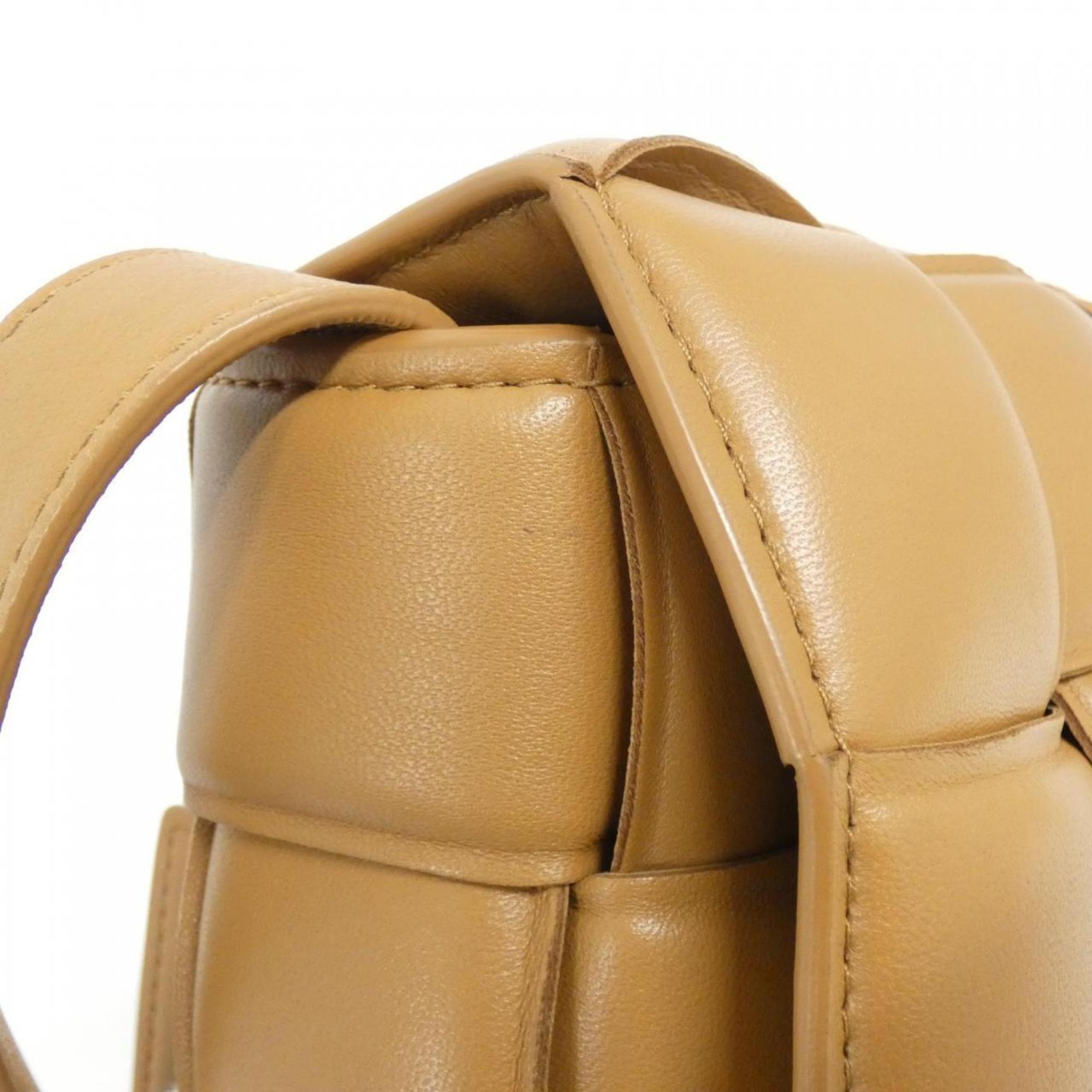 Bottega Veneta Brown Camel Leather Shoulder Bag (Pre-Owned)