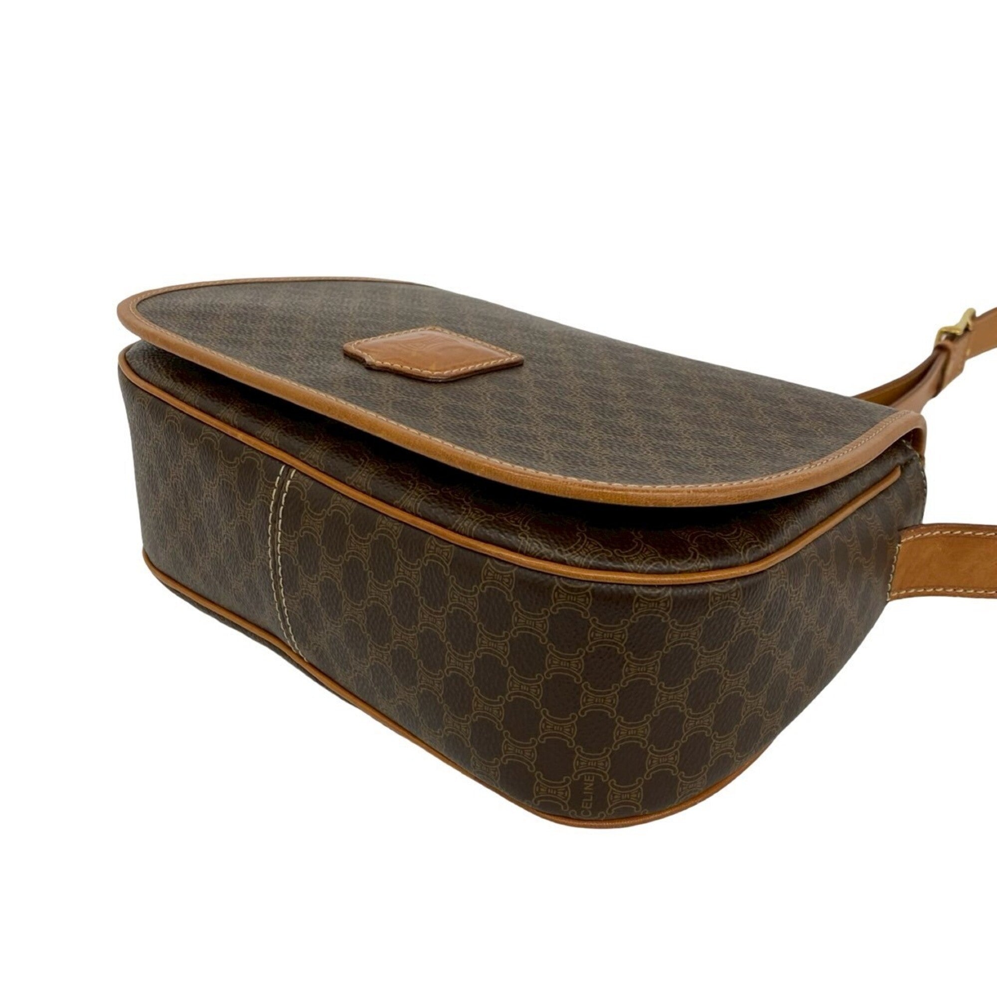 Celine Brown Leather Pvc Shoulder Bag (Pre-Owned)