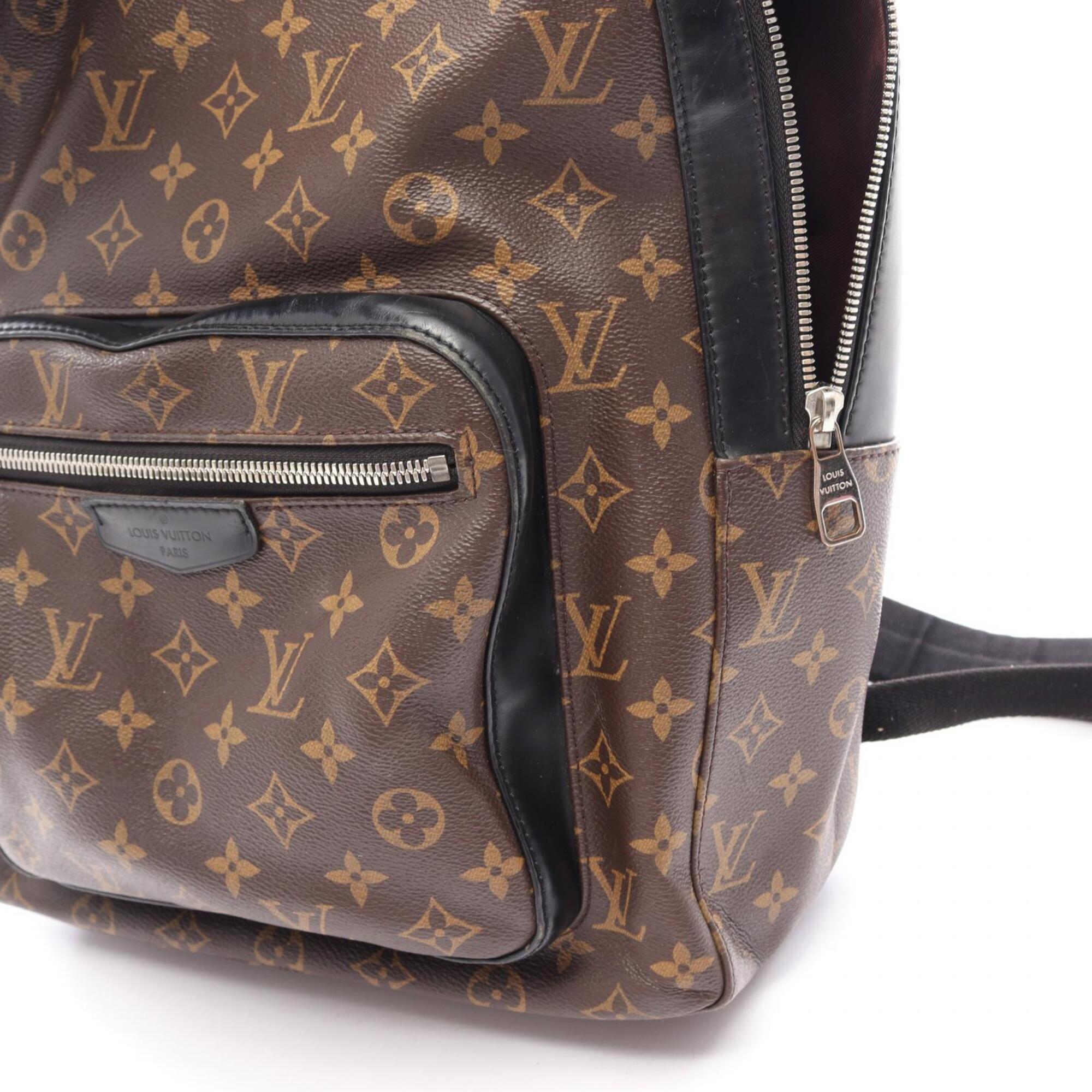 Louis Vuitton Black Brown Monogram Macassar Coated Canvas Leather Backpack (Pre-Owned)