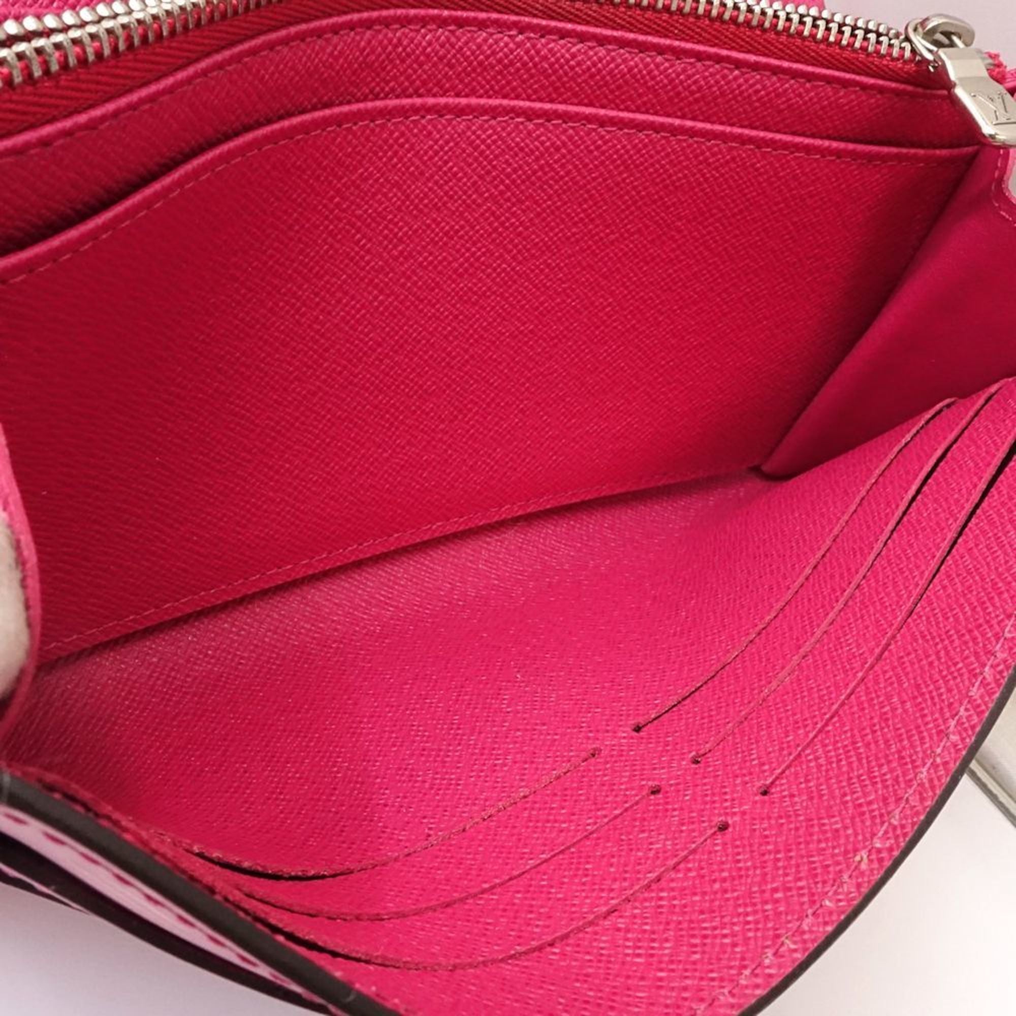 Louis Vuitton Hot Pink Leather Long Wallet (Bi-Fold) (Pre-Owned)