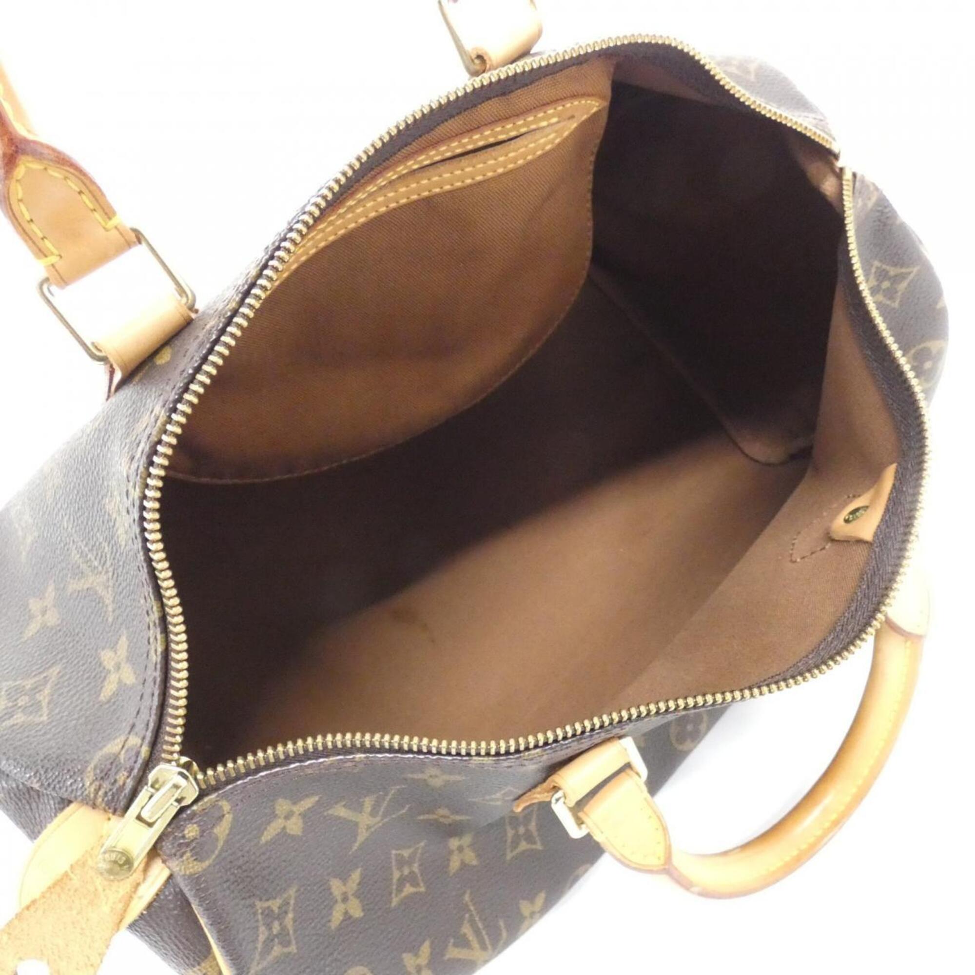 Louis Vuitton Marron Coated Canvas Boston Bag (Pre-Owned)
