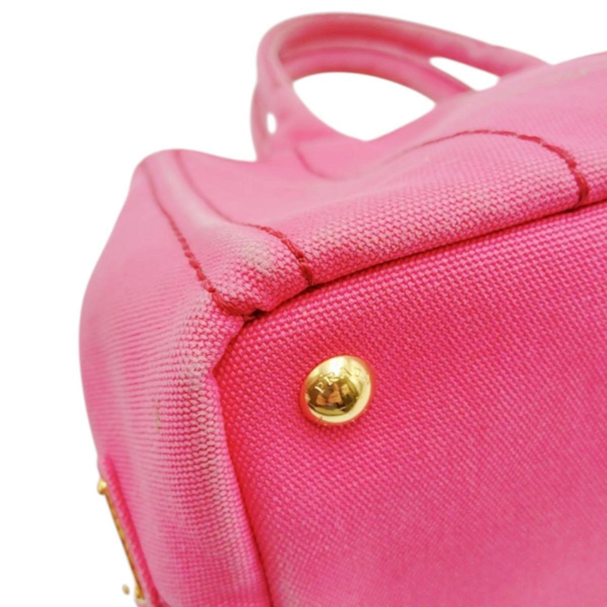 Prada Pink Canvas Tote Bag (Pre-Owned)