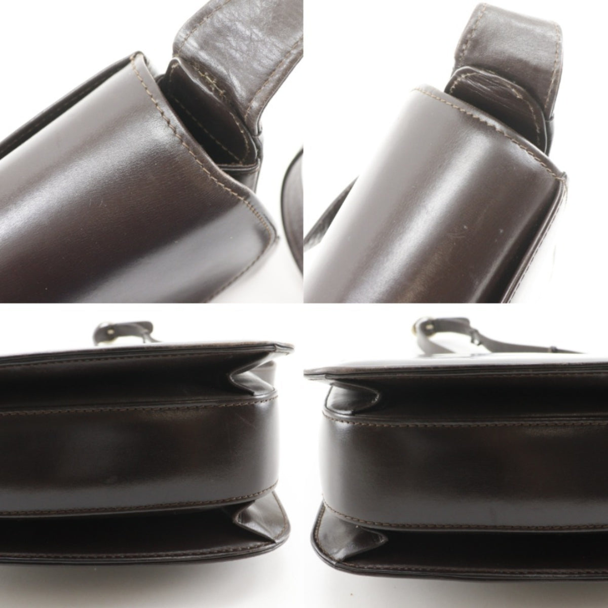 Gucci Brown Leather Shoulder Bag (Pre-Owned)