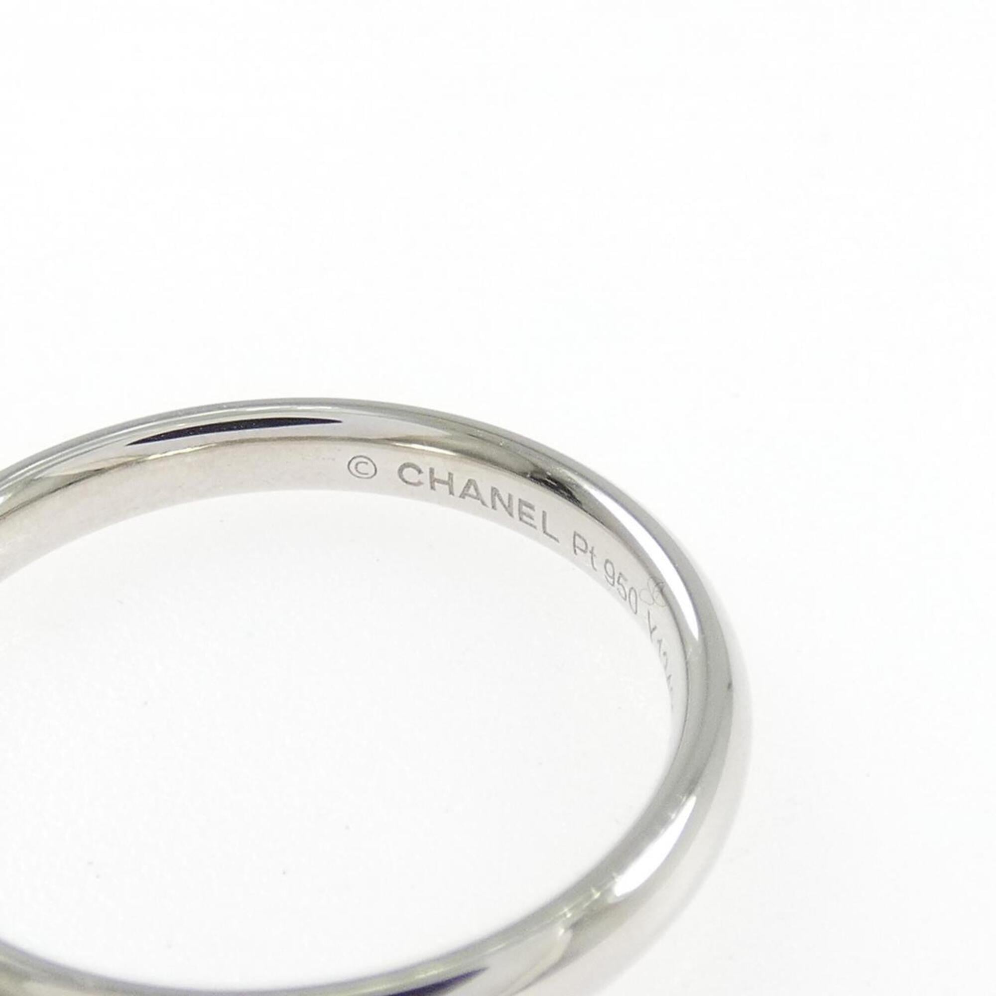 Chanel Platinum 950 Band Ring (Pre-Owned)