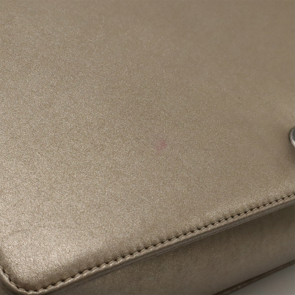 Chanel Matelasse Gold Gray Leather Shoulder Bag (Pre-Owned)