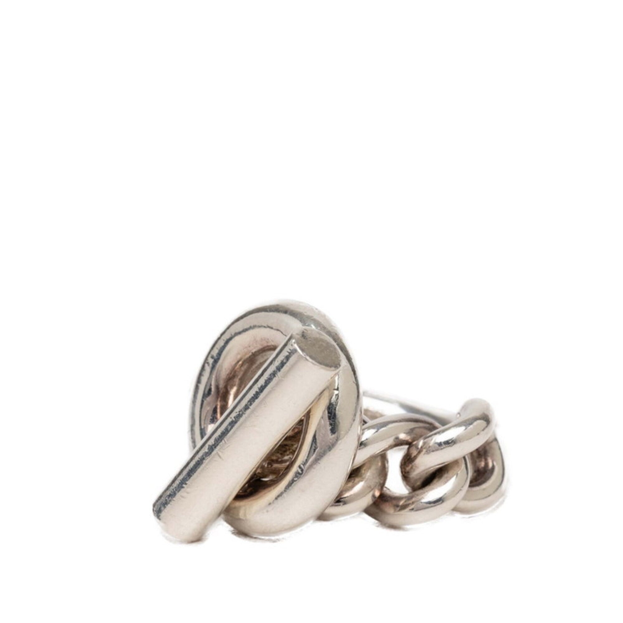 Hermes Silver 925 Band Ring (Pre-Owned)
