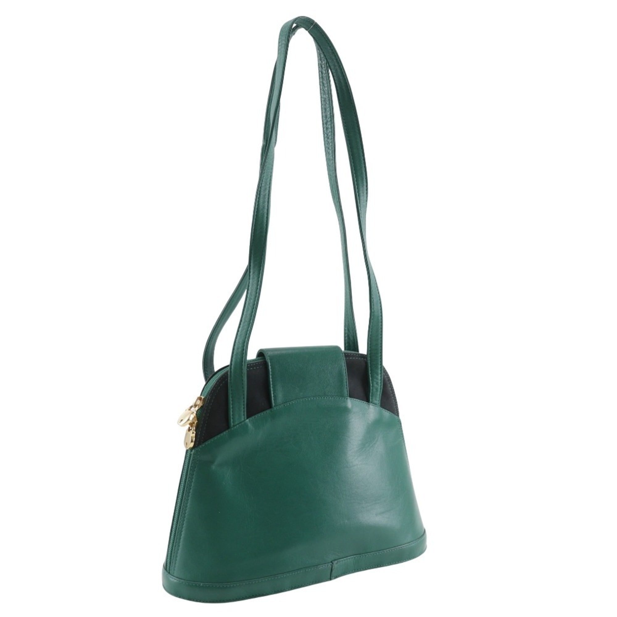 Bally Black Green Leather Tote Bag (Pre-Owned)