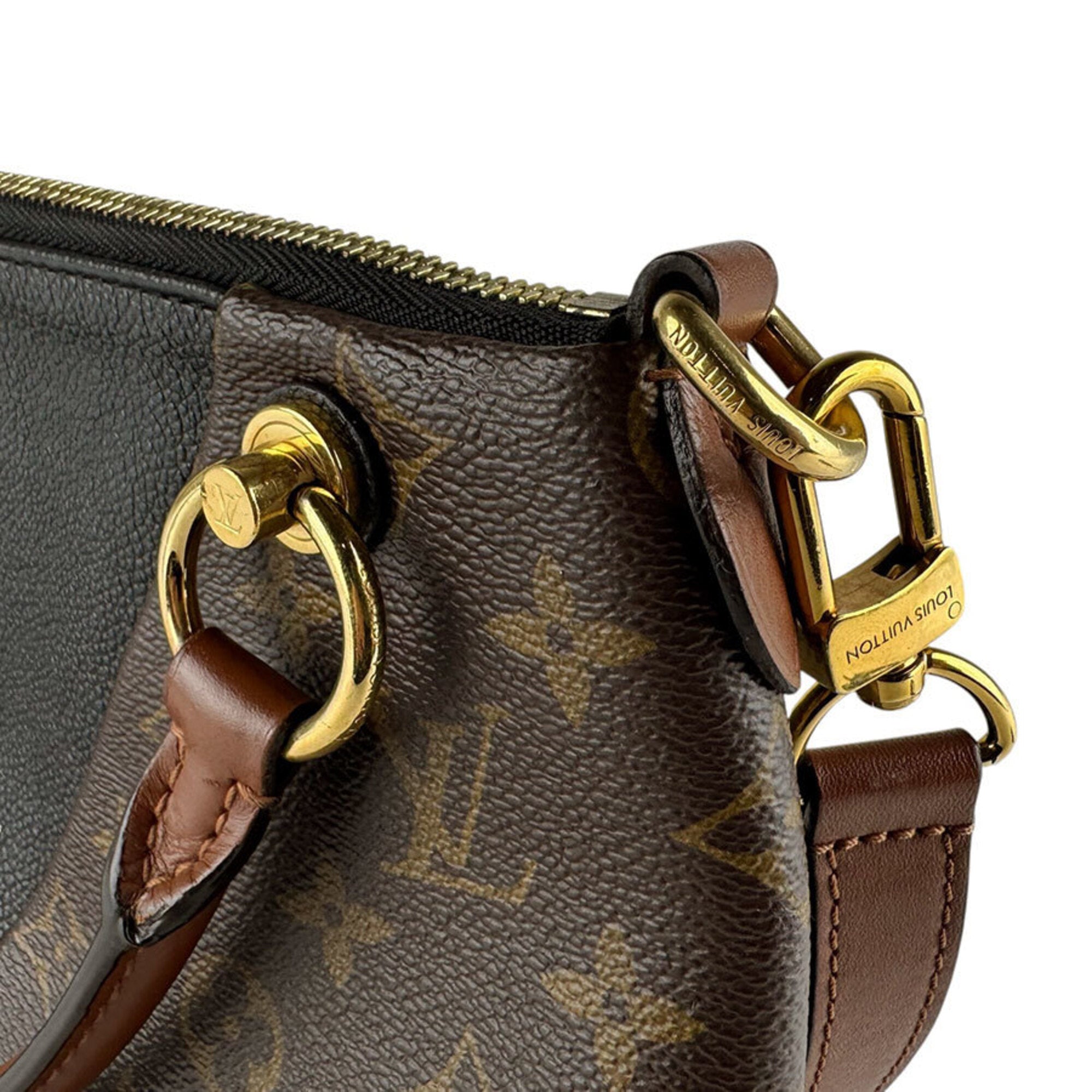 Louis Vuitton Monogram Noir Monogram Leather Handbag Shoulder Bag (Pre-Owned)
