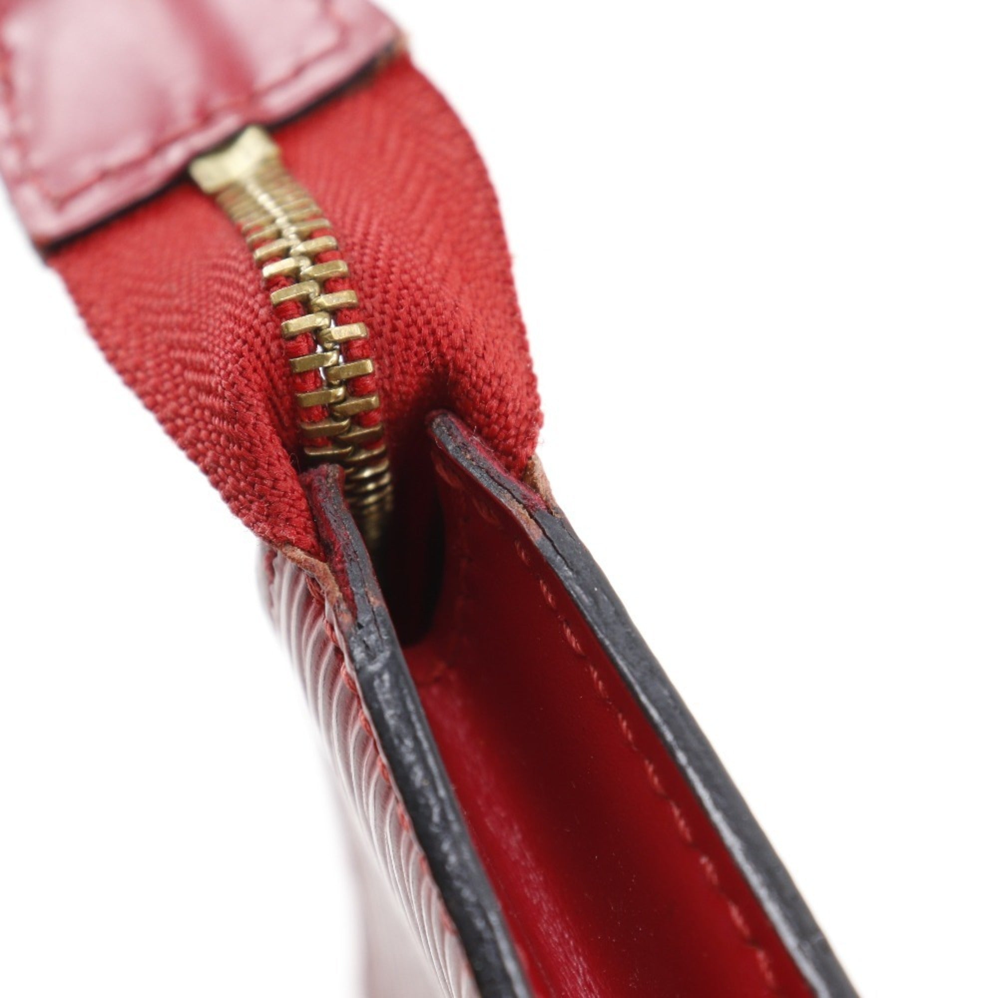 Louis Vuitton Castilian Red Red Color Epi Leather Pochette Pouch (Pre-Owned)