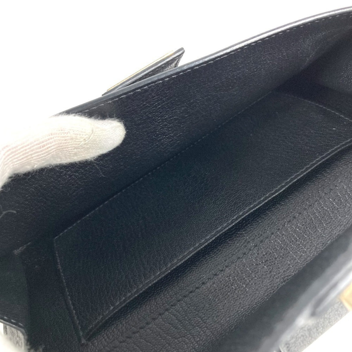 Hermes Black Leather Clutch Bag Pochette (Pre-Owned)