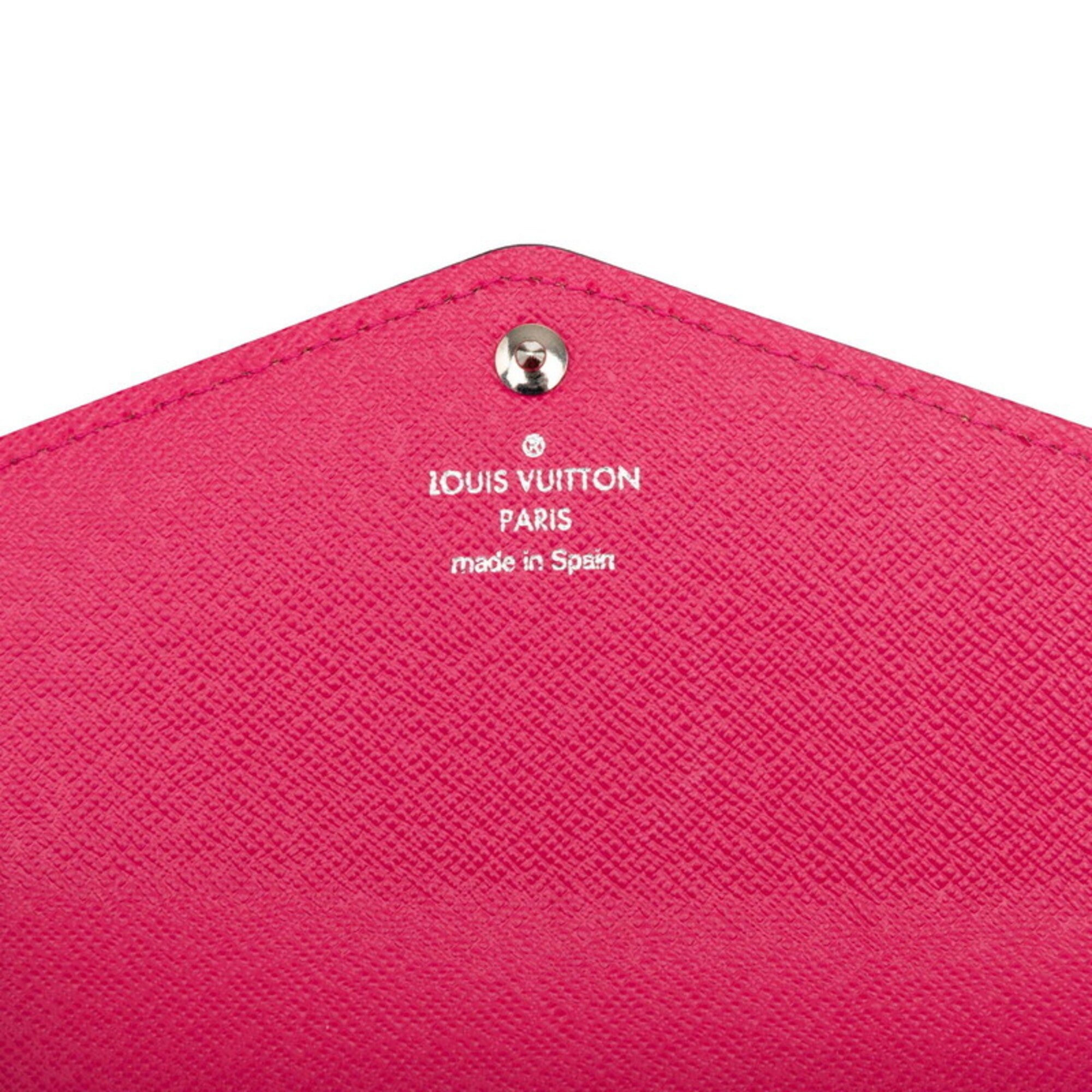 Louis Vuitton Hot Pink Leather Long Wallet (Bi-Fold) (Pre-Owned)