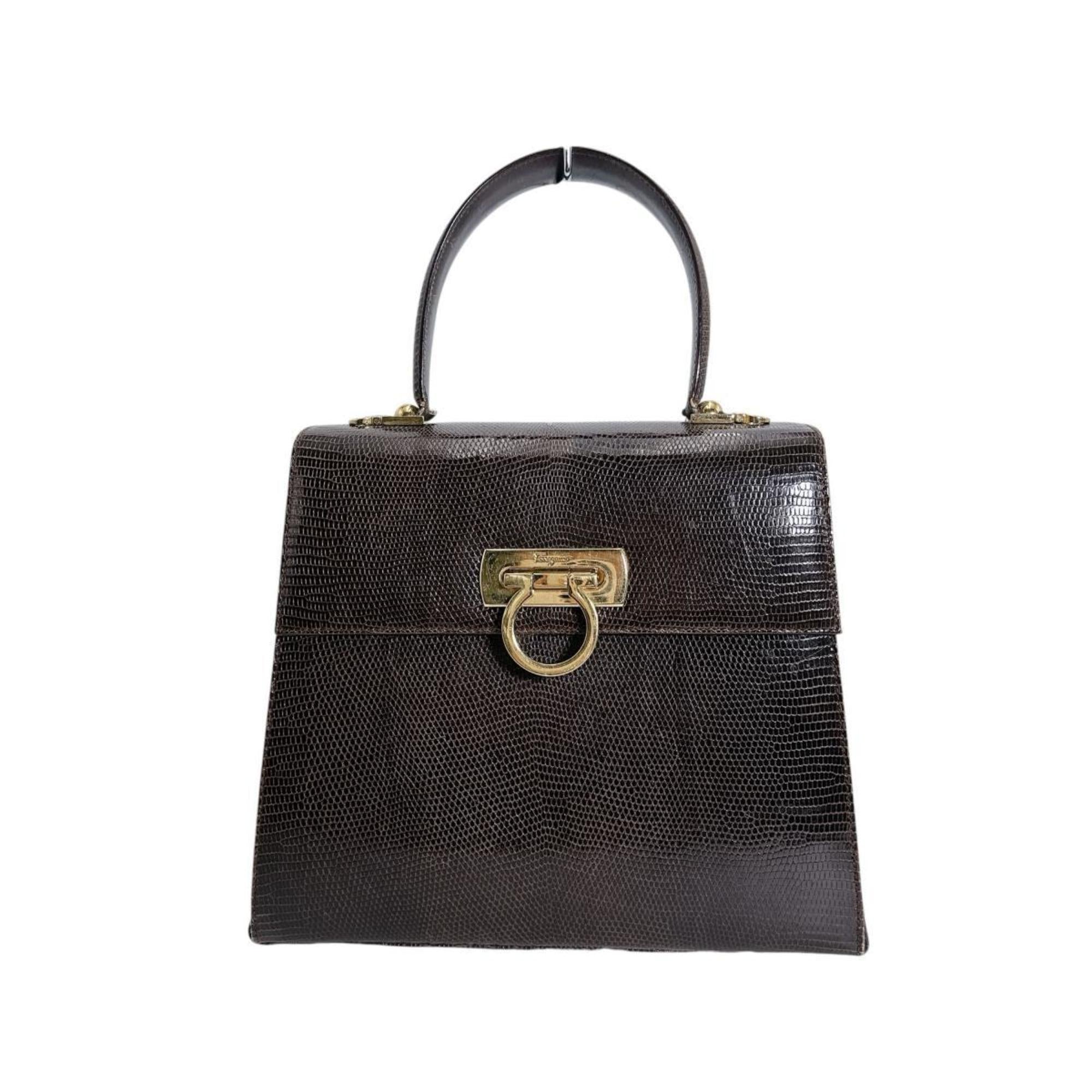 Salvatore Ferragamo Brown Leather Handbag (Pre-Owned)