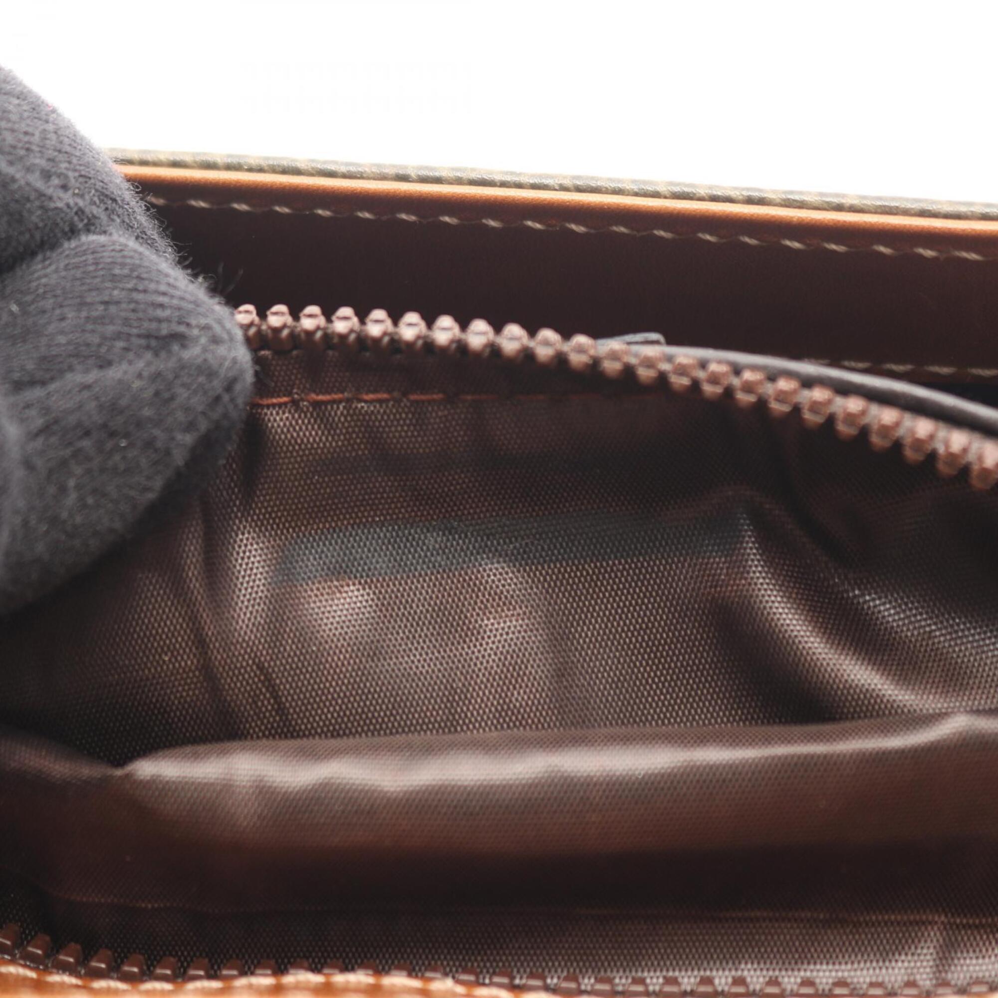 Celine Brown Khaki Leather Handbag Shoulder Bag (Pre-Owned)