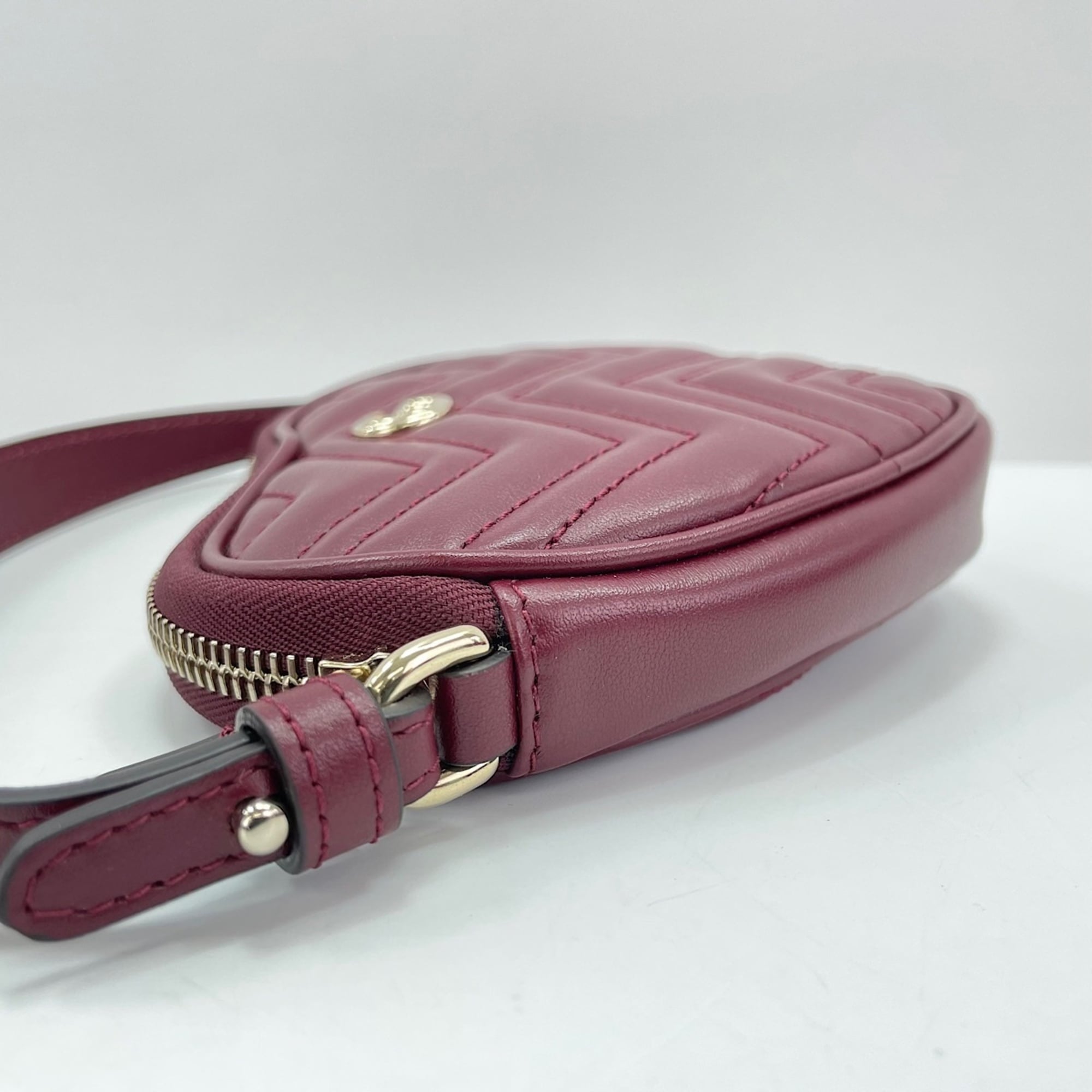 Gucci Gg Marmont Wine Leather Handbag (Pre-Owned)