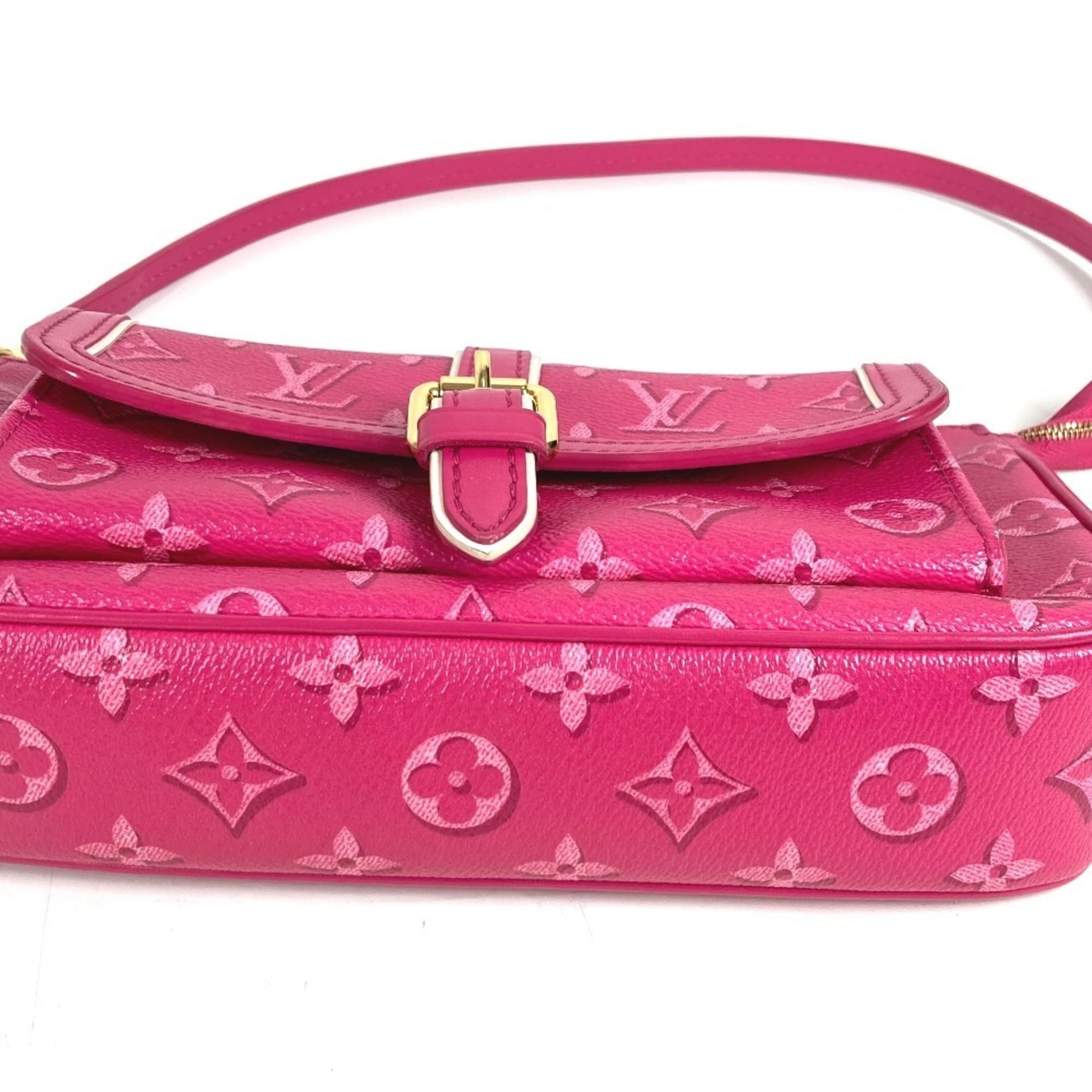 Louis Vuitton Fuchsia Pink Monogram Handbag Pochette Shoulder Bag (Pre-Owned)