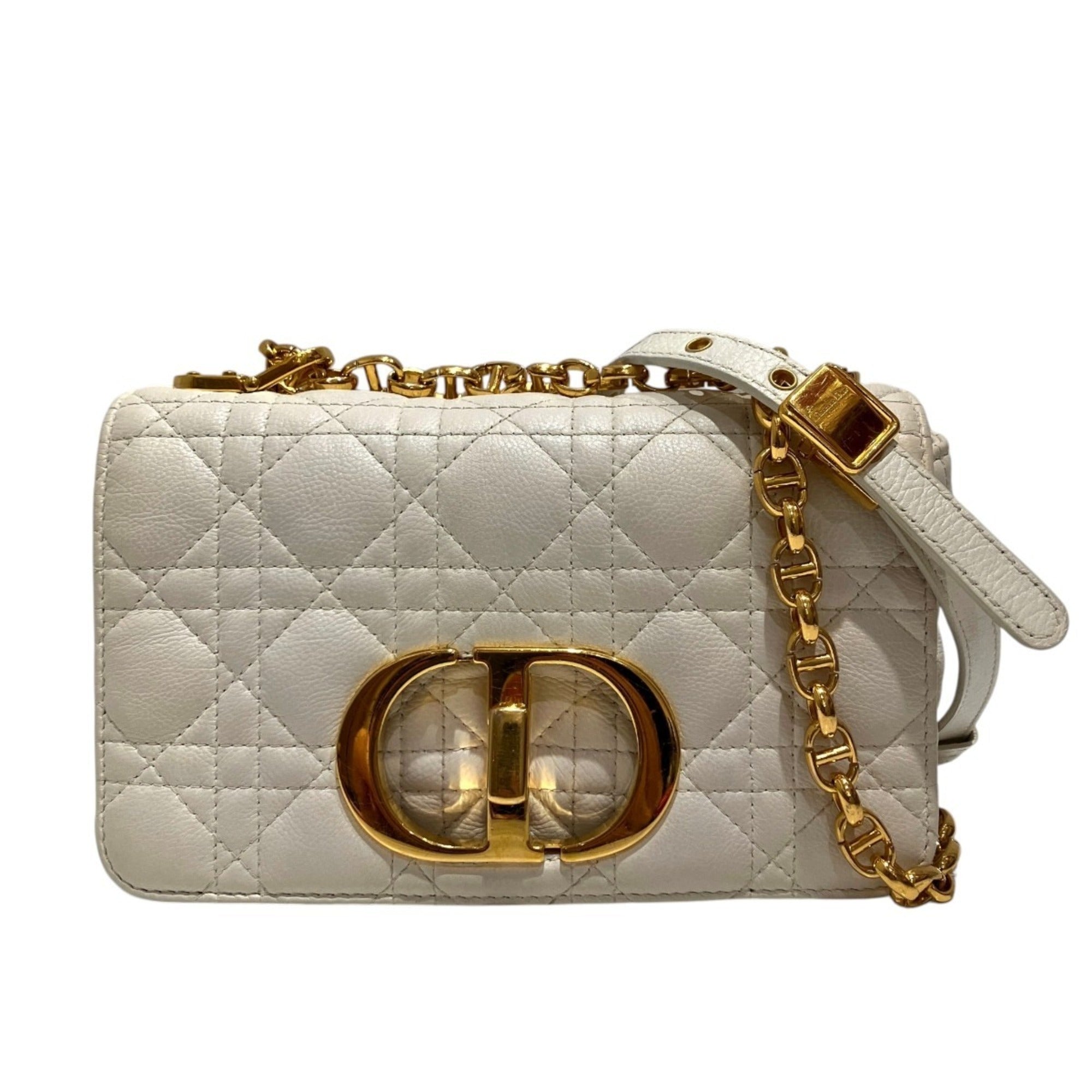 Christian Dior White Leather Shoulder Bag (Pre-Owned)