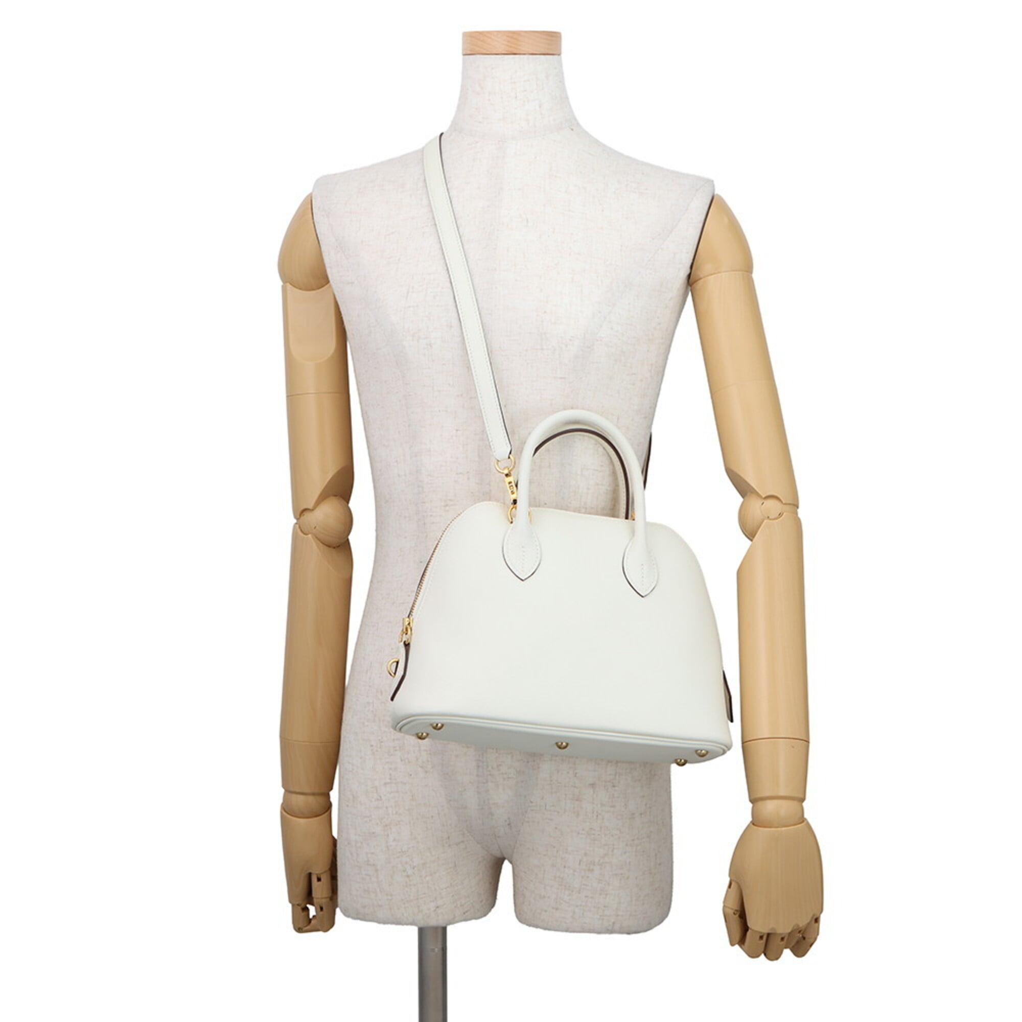 Hermes Bolide Gold Handbag Shoulder Bag (Pre-Owned)