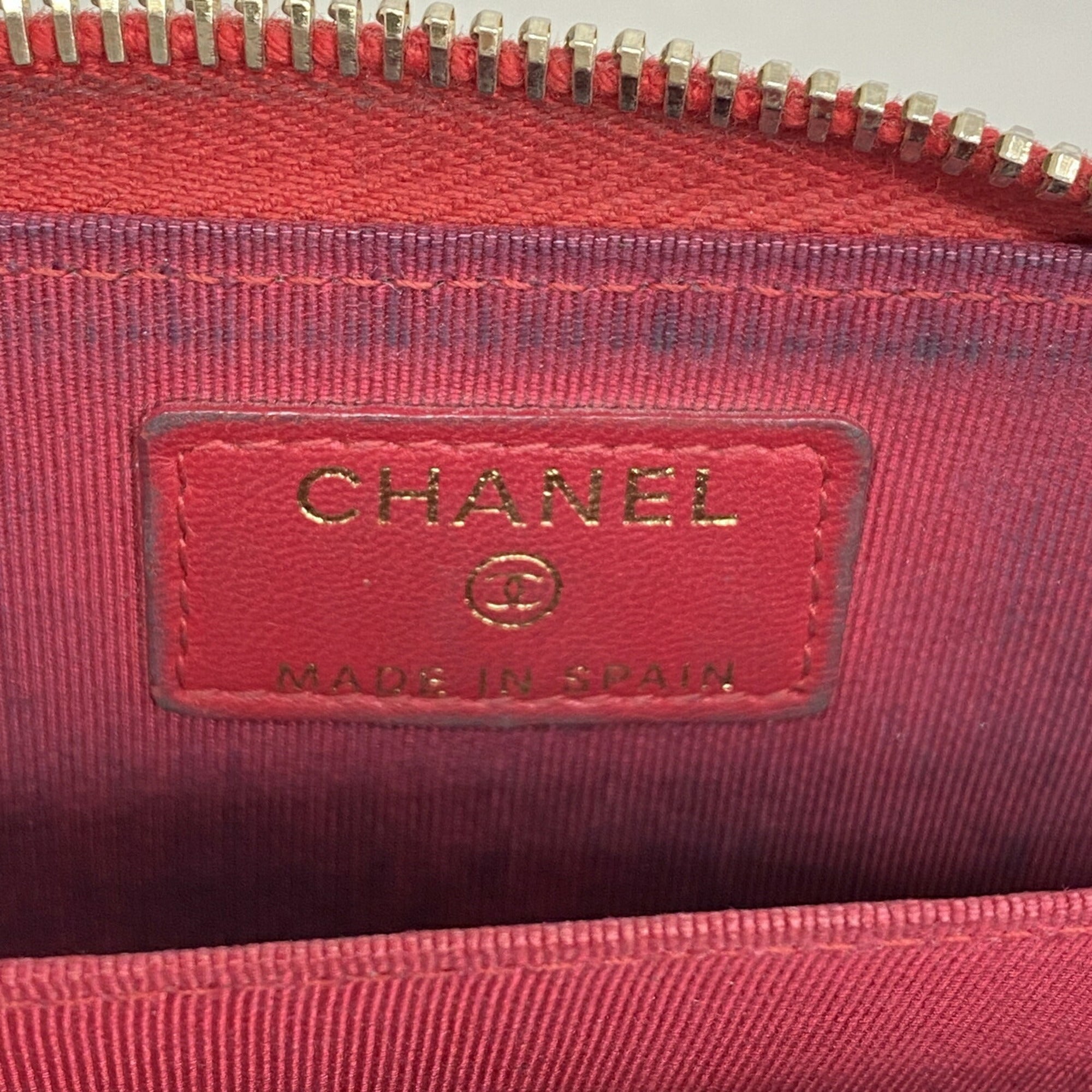 Chanel Pink Leather Coin Purse/Coin Case (Pre-Owned)