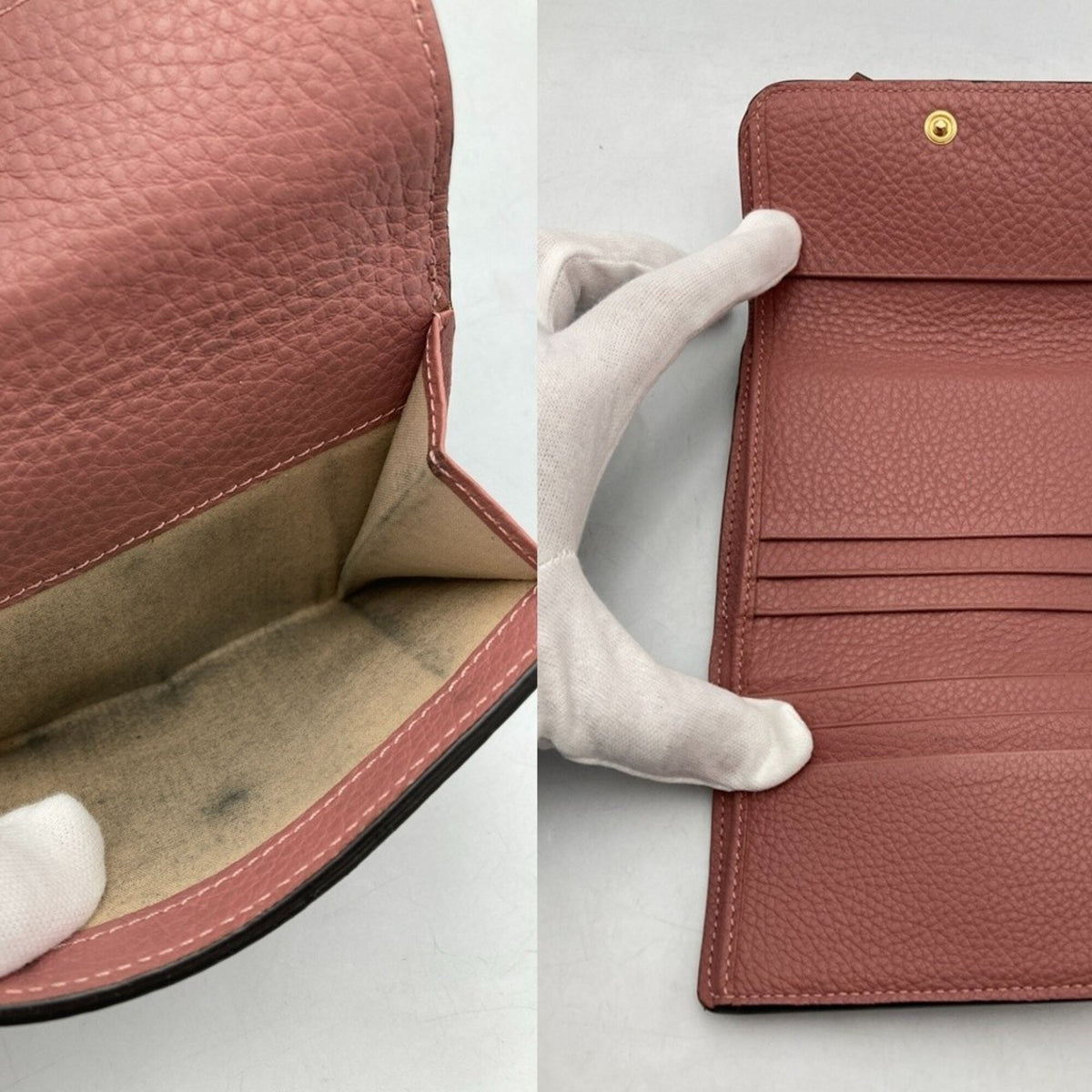 Chloé Pink Leather Wallet (Tri-Fold) (Pre-Owned)