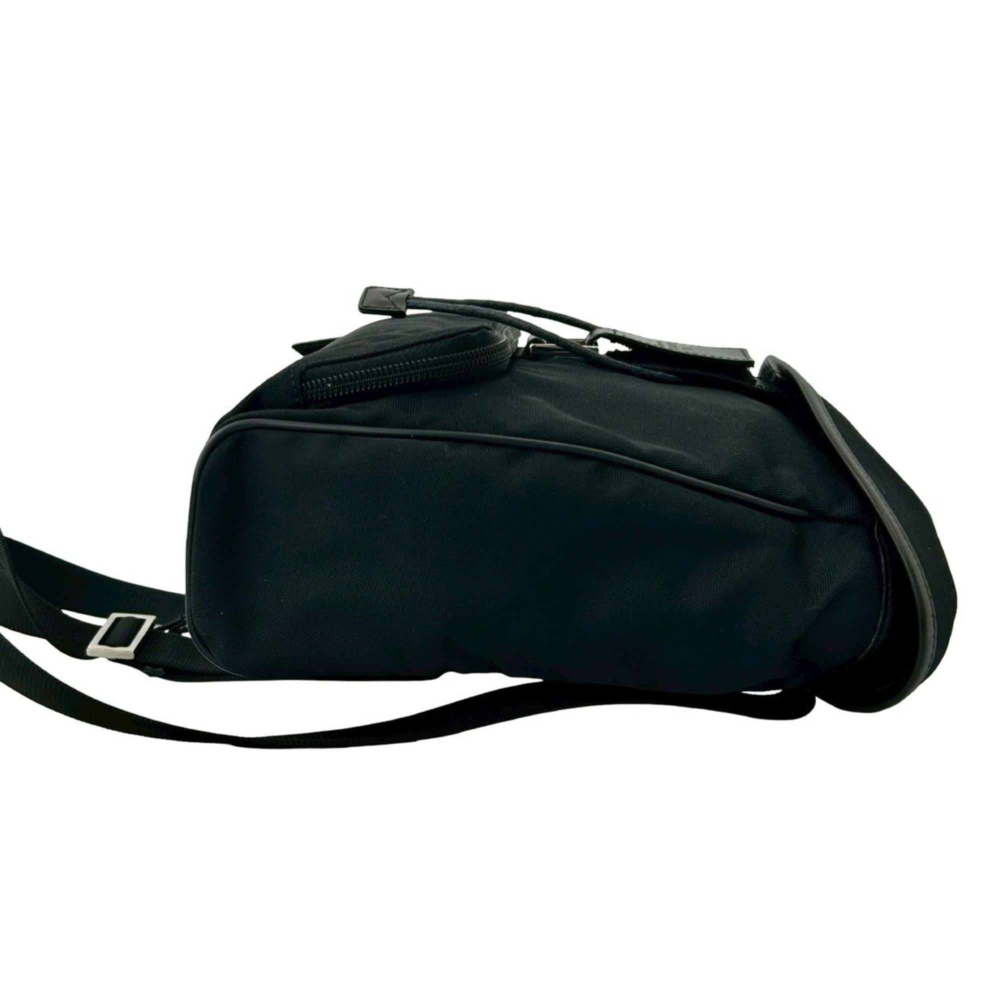 Gucci Black Nylon Leather Backpack (Pre-Owned)