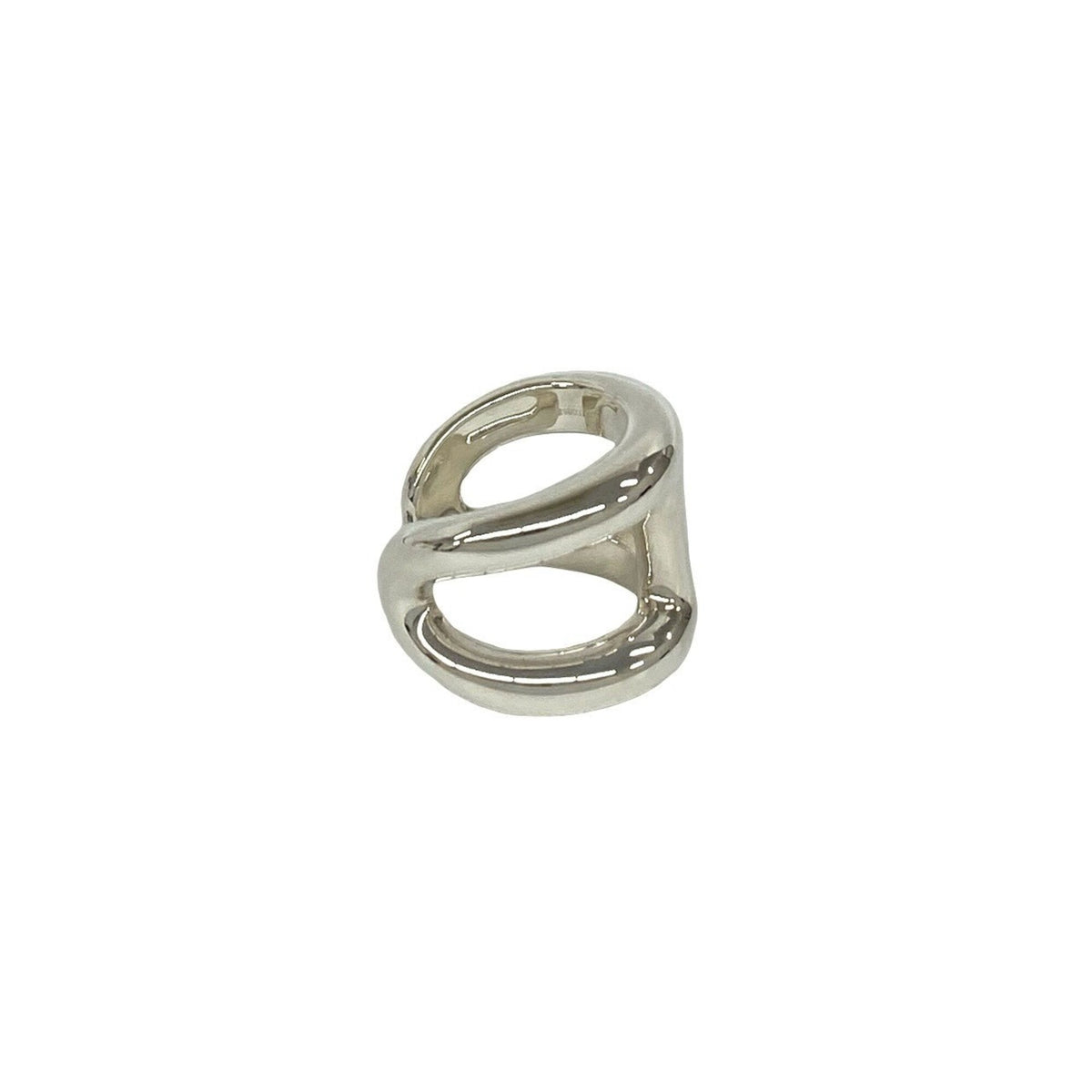 Hermes Silver Silver 925 Band Ring (Pre-Owned)