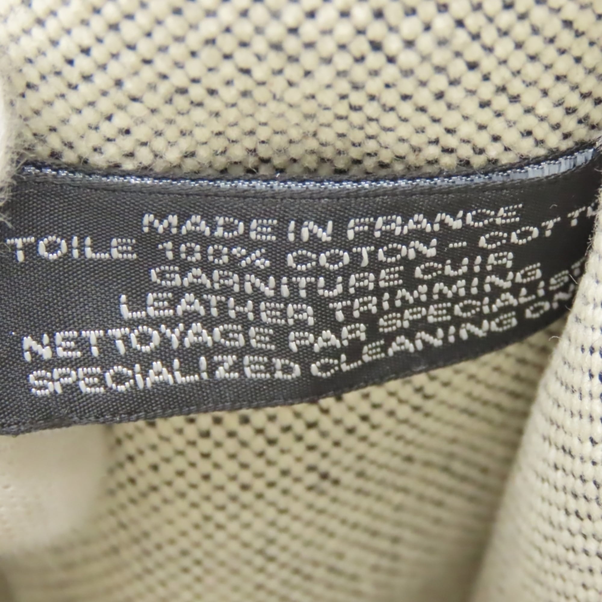 Hermes Gray Cotton Canvas Tote Bag (Pre-Owned)