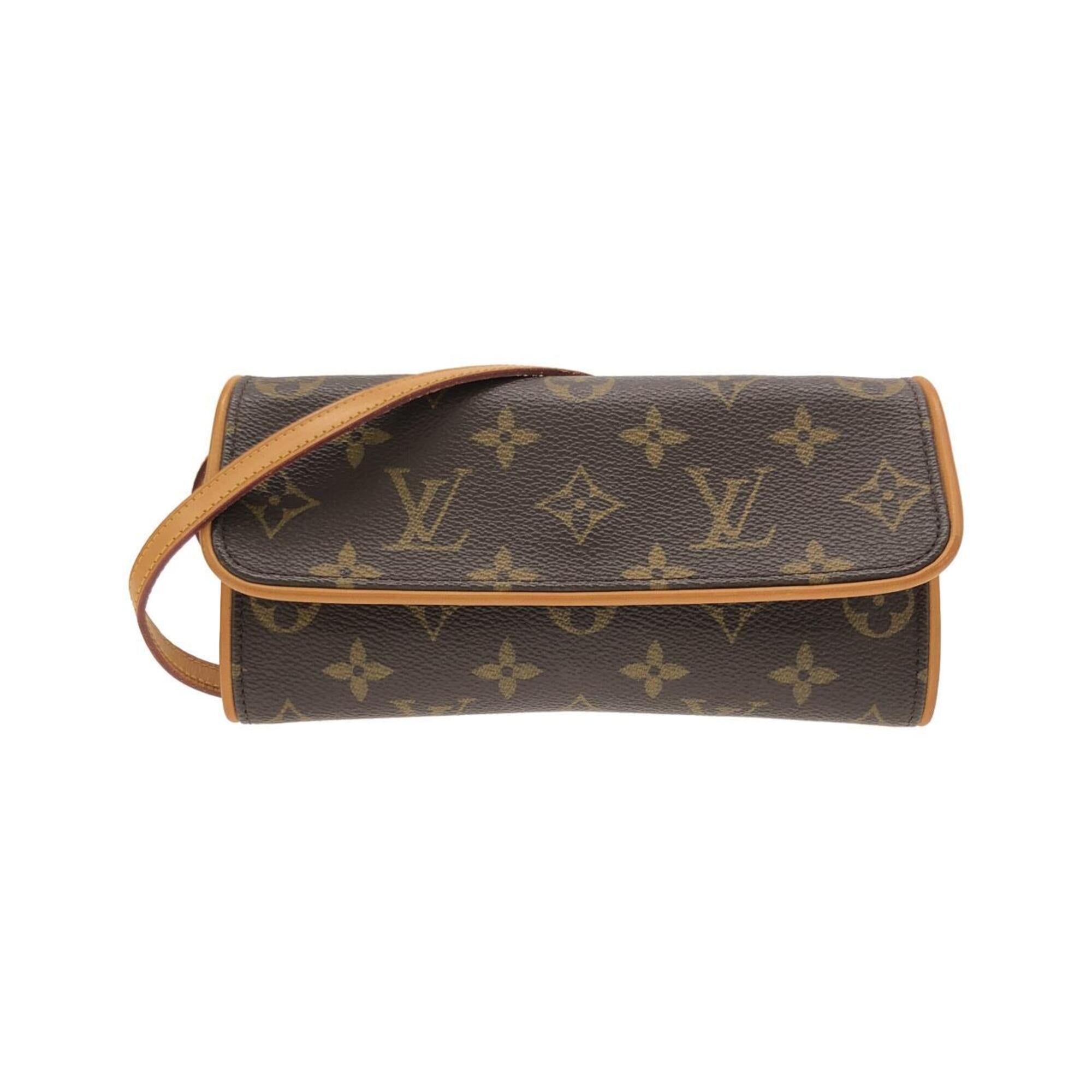 Louis Vuitton Marron Coated Canvas Pochette Shoulder Bag (Pre-Owned)