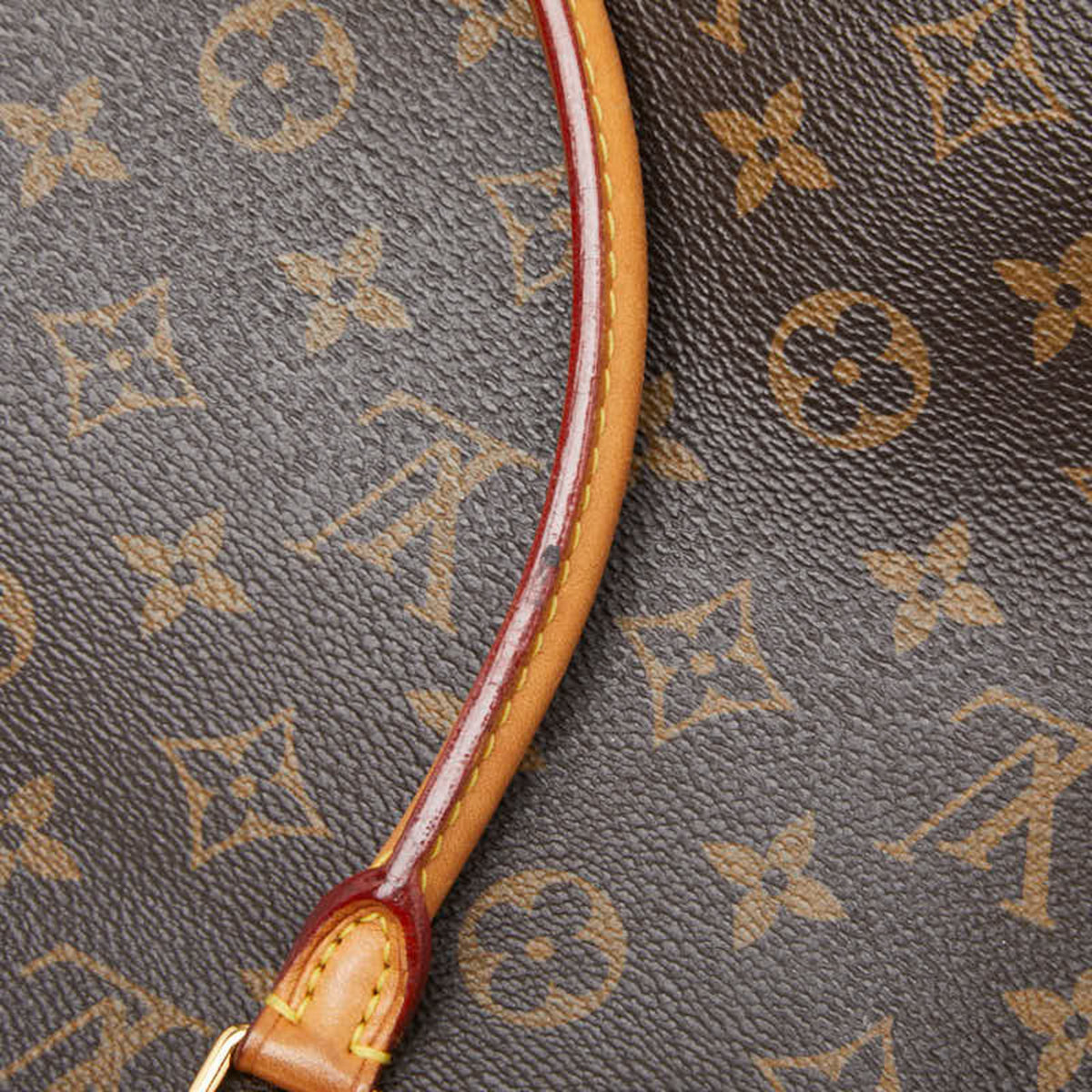 Louis Vuitton Brown Cerise Red Color Pvc Leather Handbag Shoulder Bag (Pre-Owned)