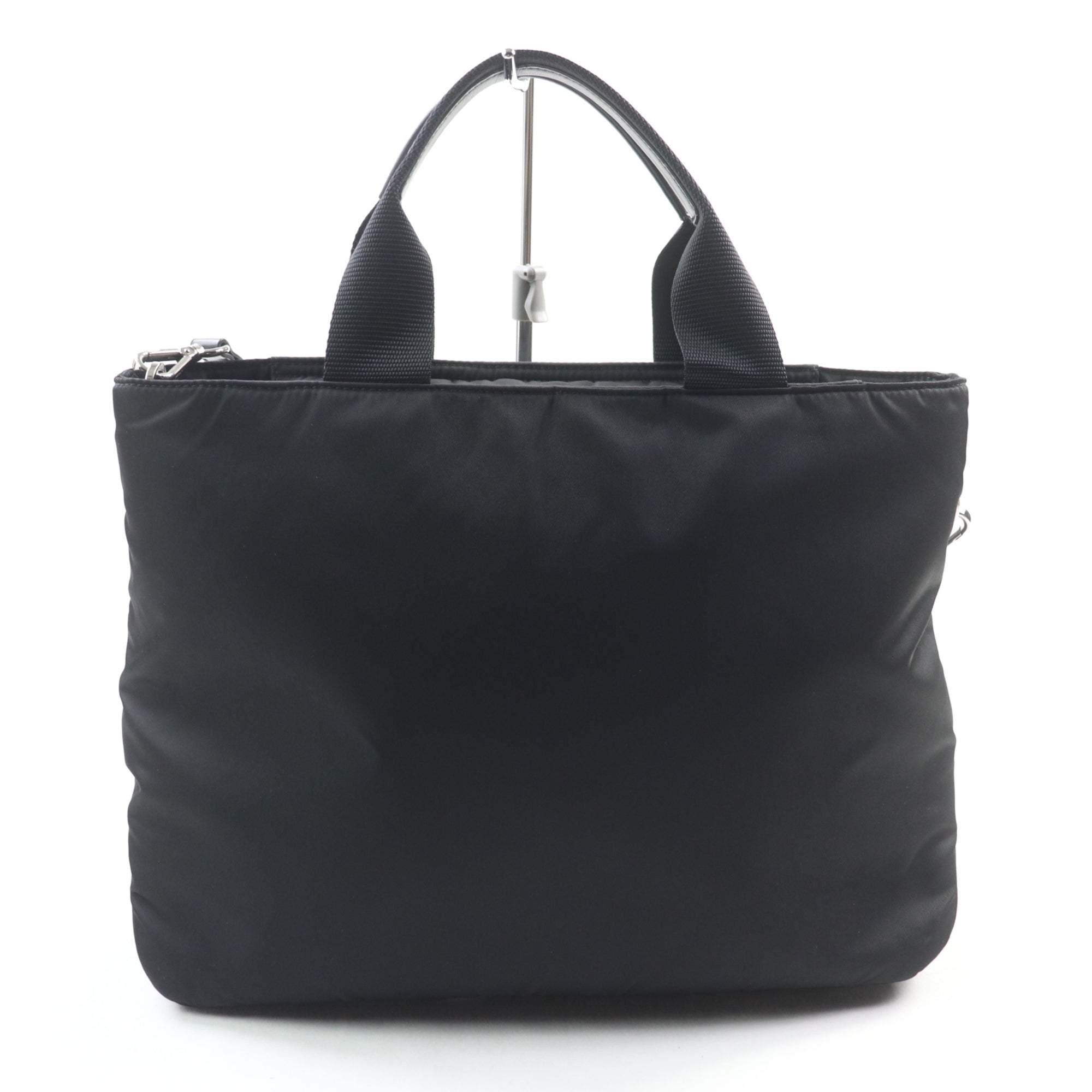 Prada Black Nylon Leather Handbag (Pre-Owned)