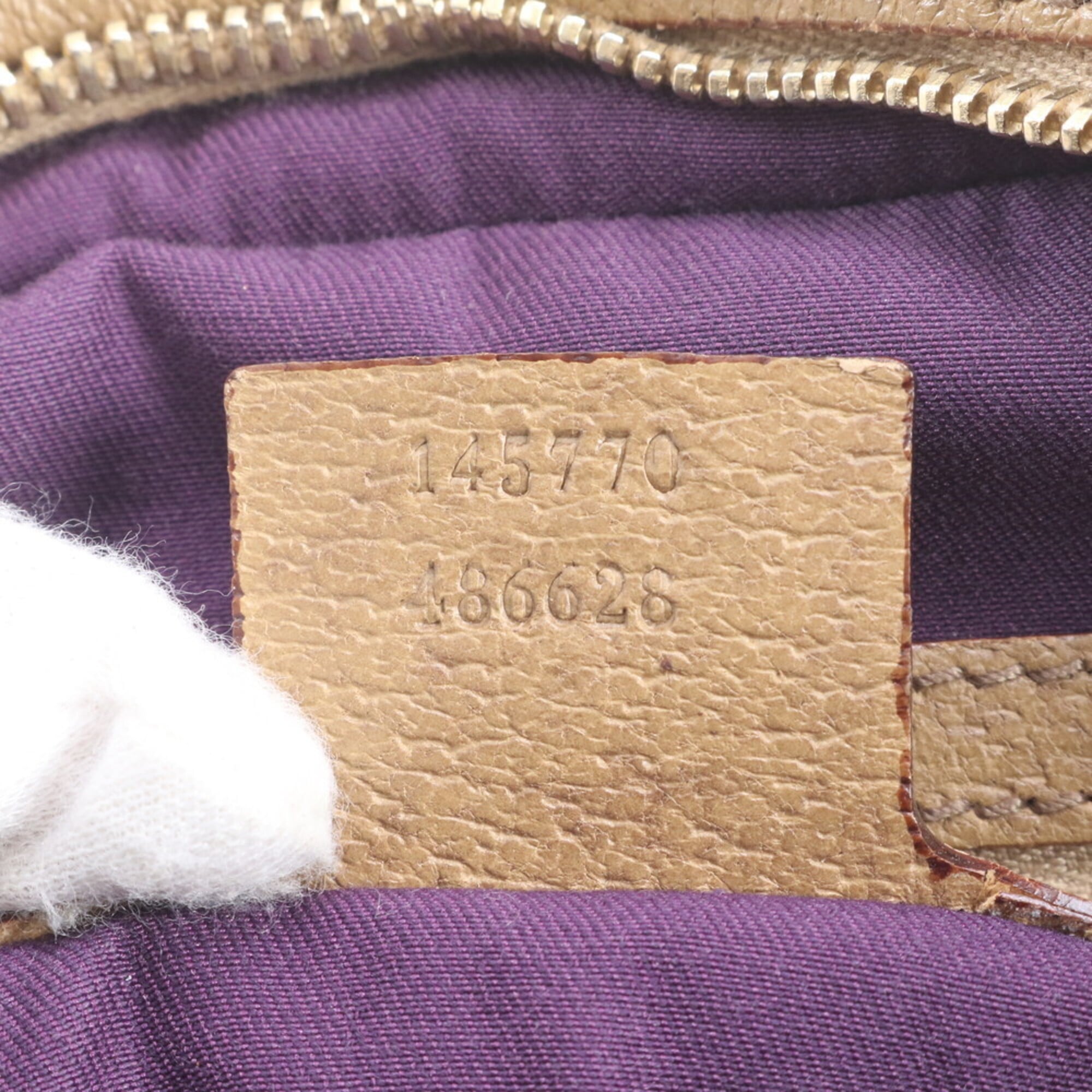 Gucci Horsebit Brown Leather Handbag Shoulder Bag (Pre-Owned)