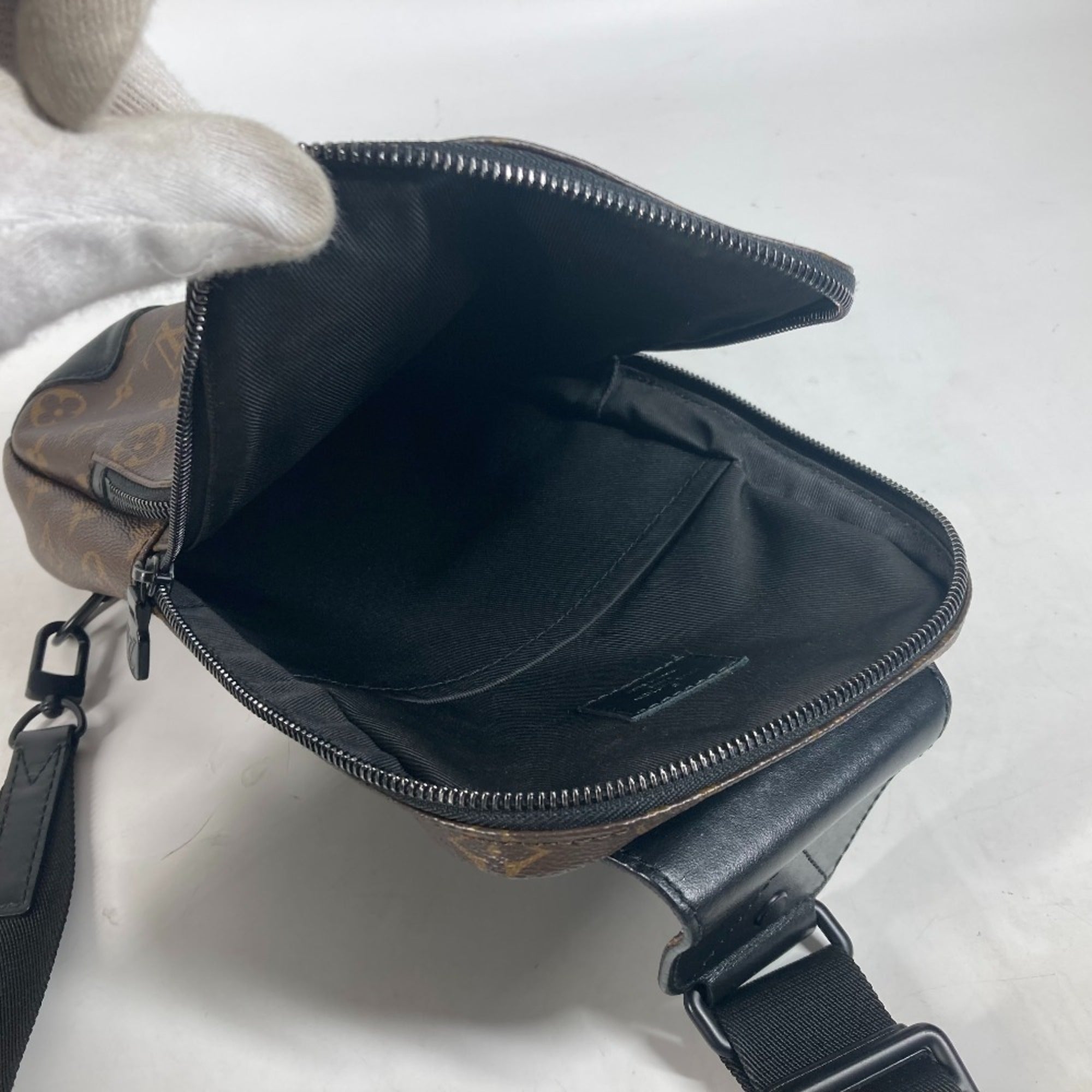 Louis Vuitton Black Brown Monogram Canvas Sling Bag (Pre-Owned)
